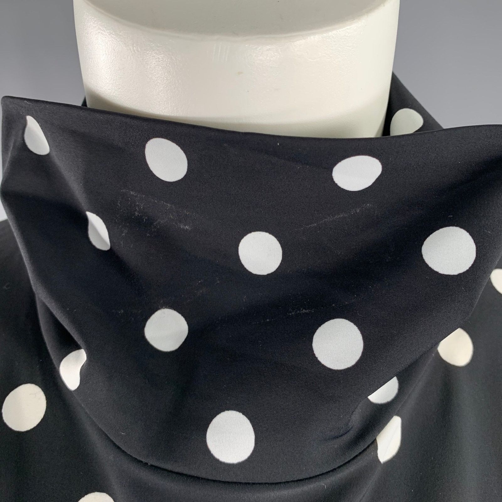 Prabal Gurung M Black White Lycra Polka Dot Bodysuit Dress Top Size M / US 6-8 / IT 42-44 - 4 Thumbnail