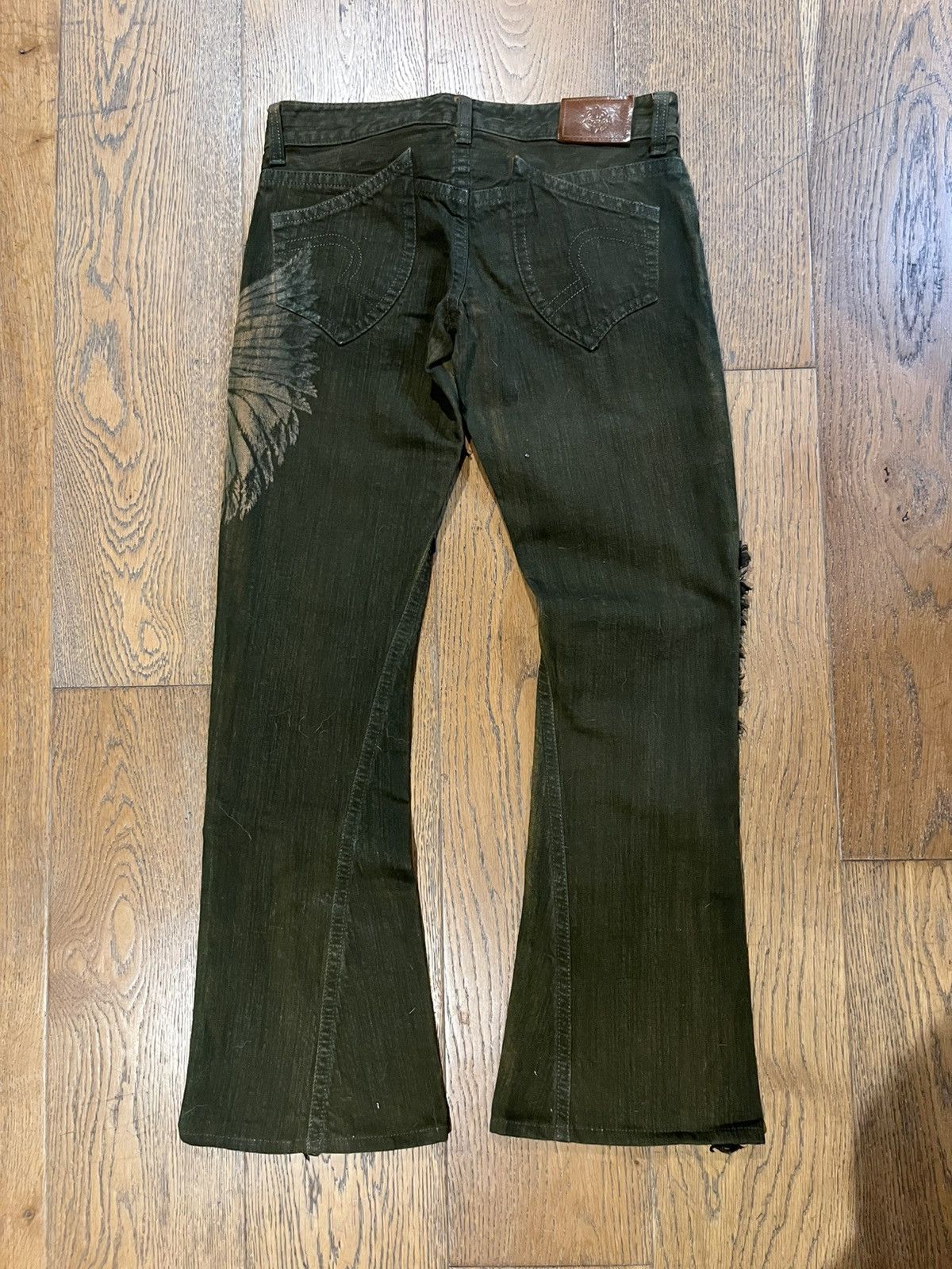 Obelisk Obelisk Lace Up Flare Jeans | Grailed