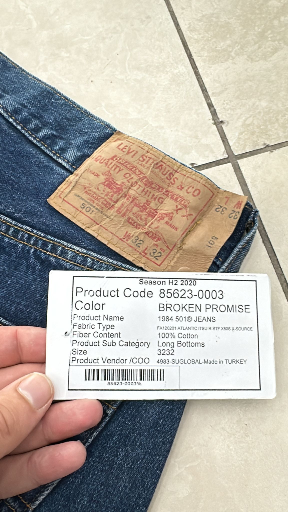 Levi's Vintage Clothing LVC SAMPLE Levi's Vintage Clothing 1984 501XX Selvedge Jean Size US 32 / EU 48 - 6 Thumbnail