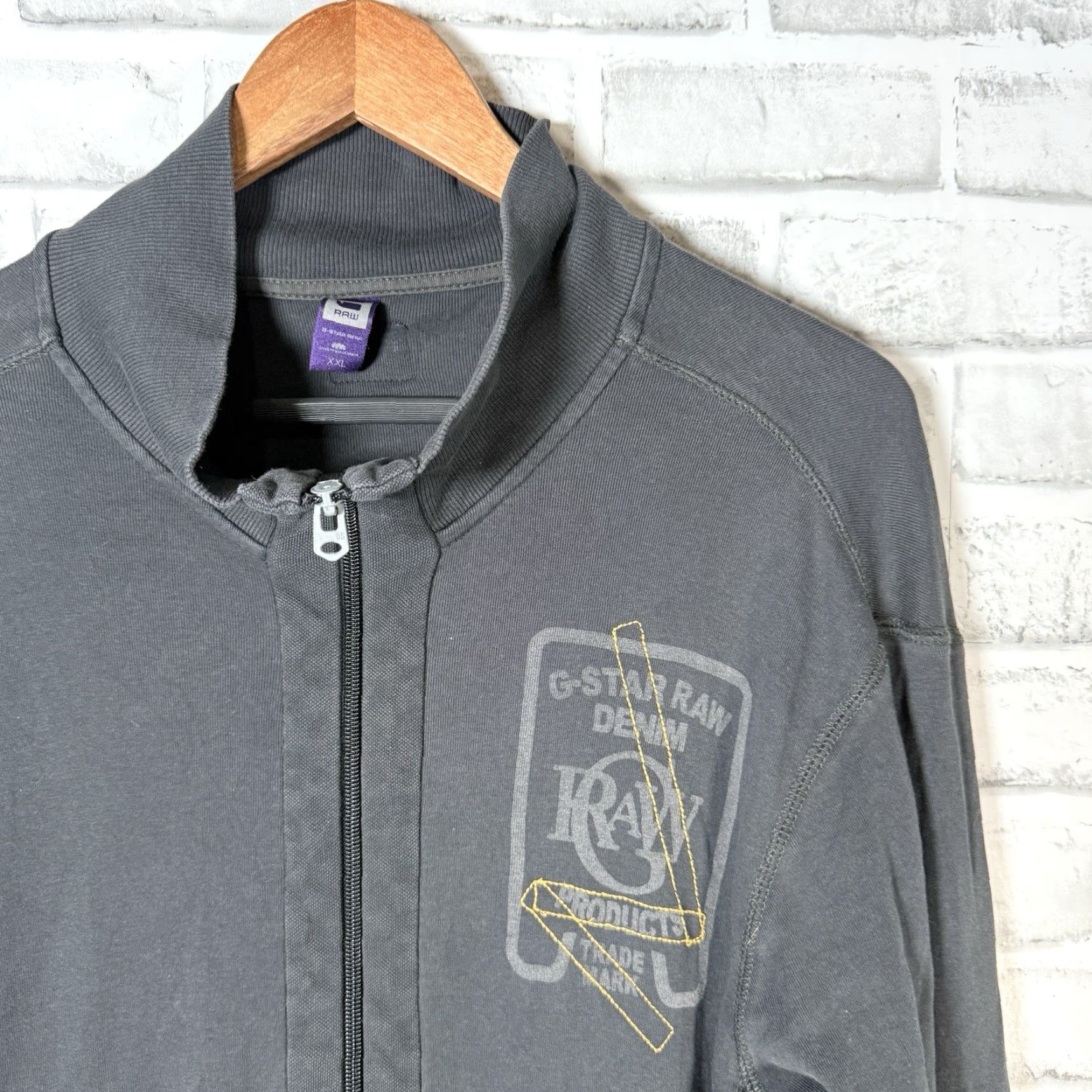 G-Star VINTAGE? Wait not vintage. It's G-Star Raw Gray Casual Full Zip Sweatshirt Jacket Womens Size 2XL Gray Stars Full Zip Casual G-Star Womens 2XL Size XXL / US 16-18 / IT 52-54 - 2 Thumbnail