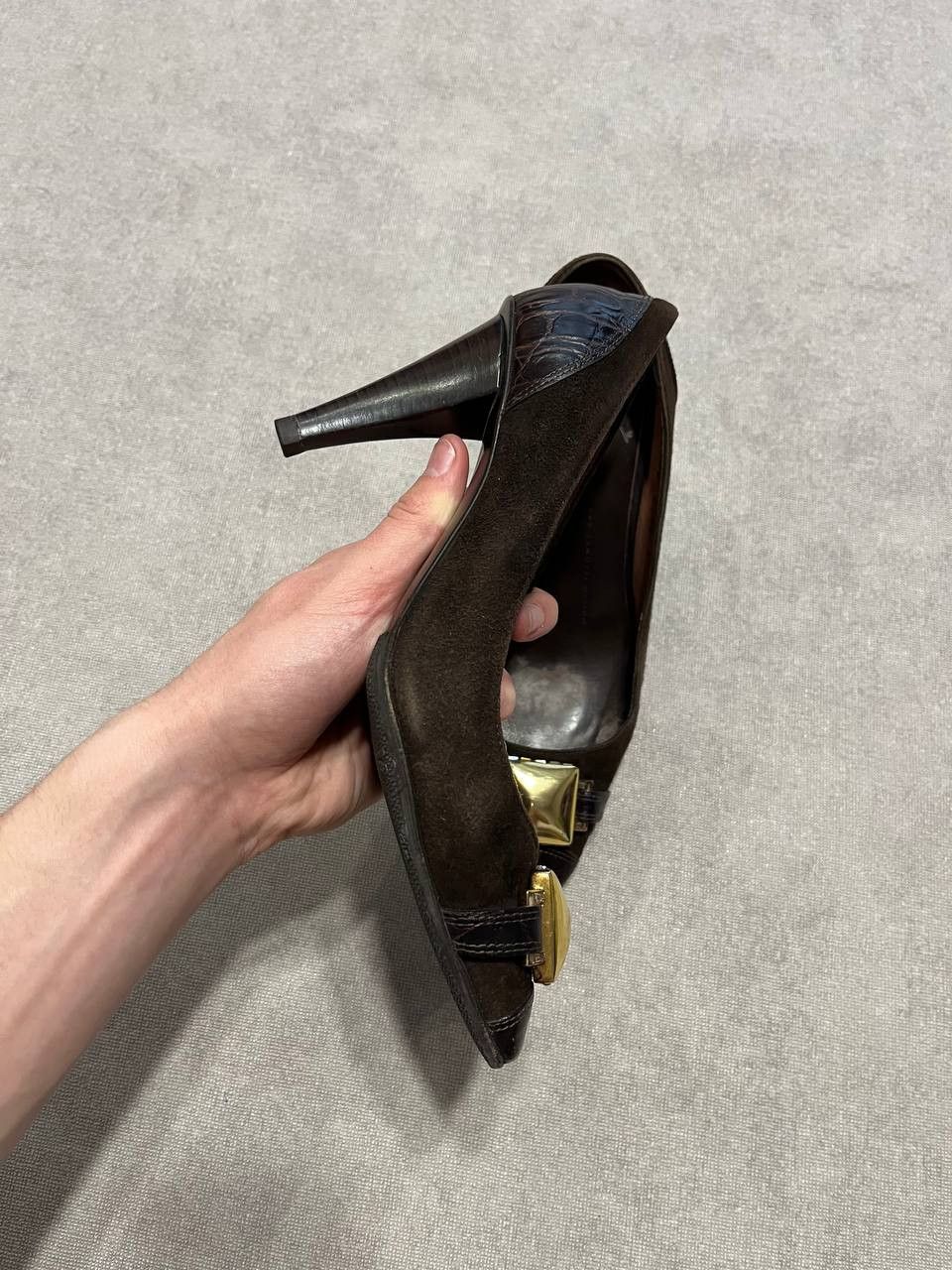 Giuseppe Zanotti Giuseppe Zanotti Open Women`s Rare Pumps Heels Gold 38 Size US 8 / IT 38 - 3 Thumbnail
