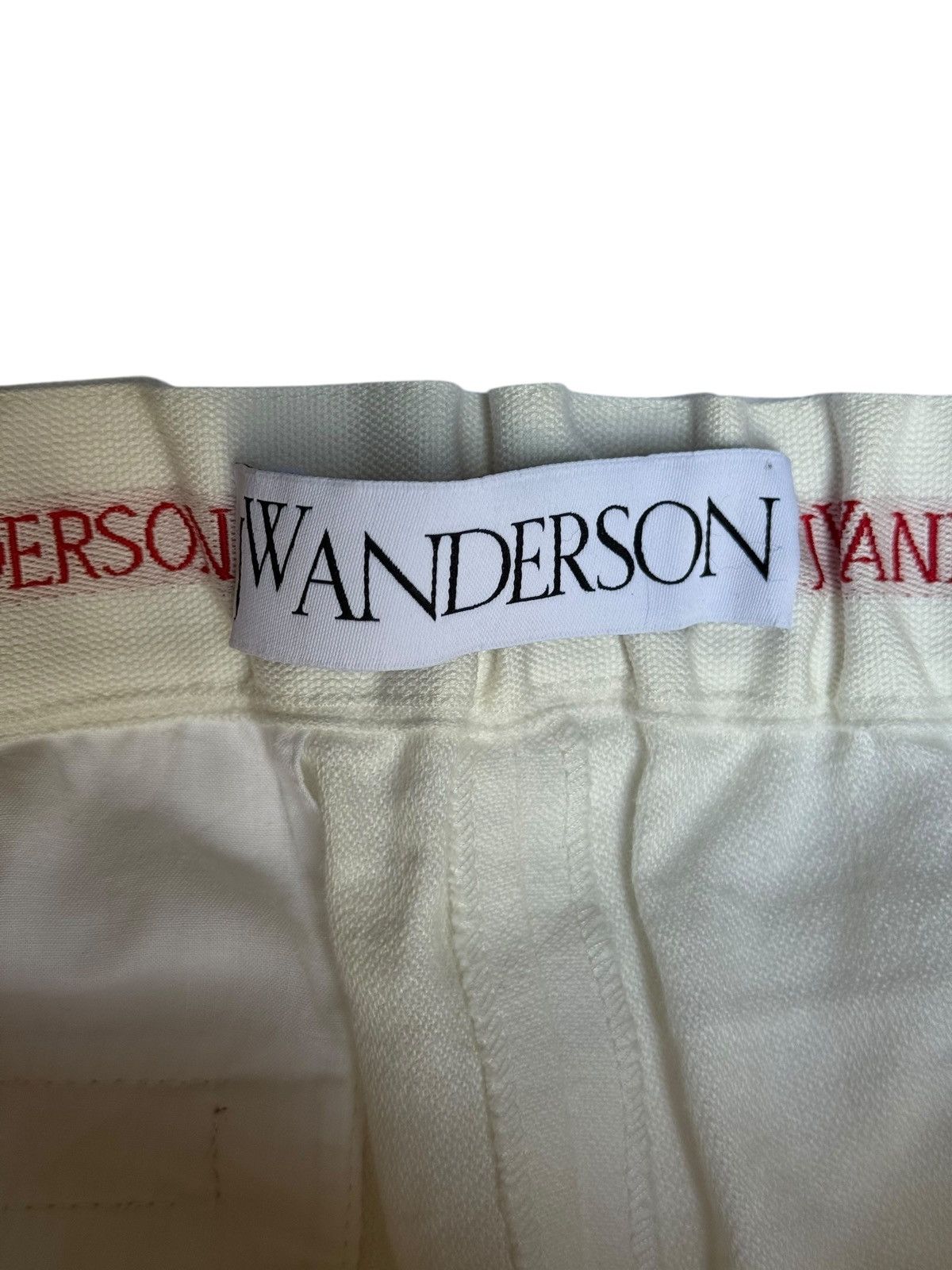JW Anderson JW Anderson White Linen Logo Trim Bermuda Shorts Size 30" / US 8 / IT 44 - 3 Thumbnail