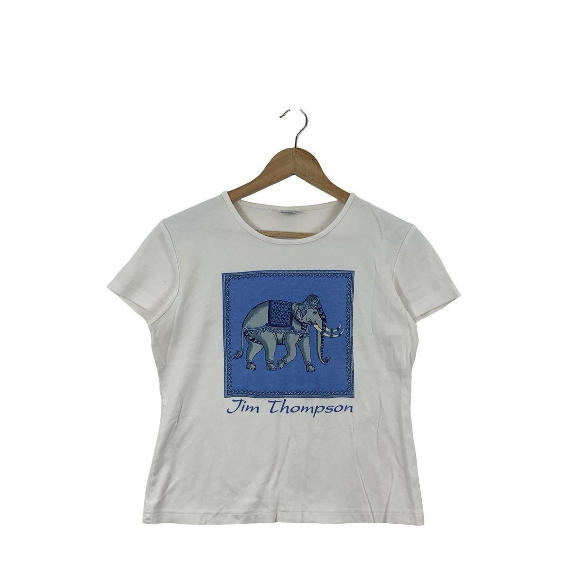 Jim Thompson Vintage JIM THOMPSON Royal Elephant Tee Shirt Top Thai Silk Size US L / EU 52-54 / 3 - 3 Thumbnail