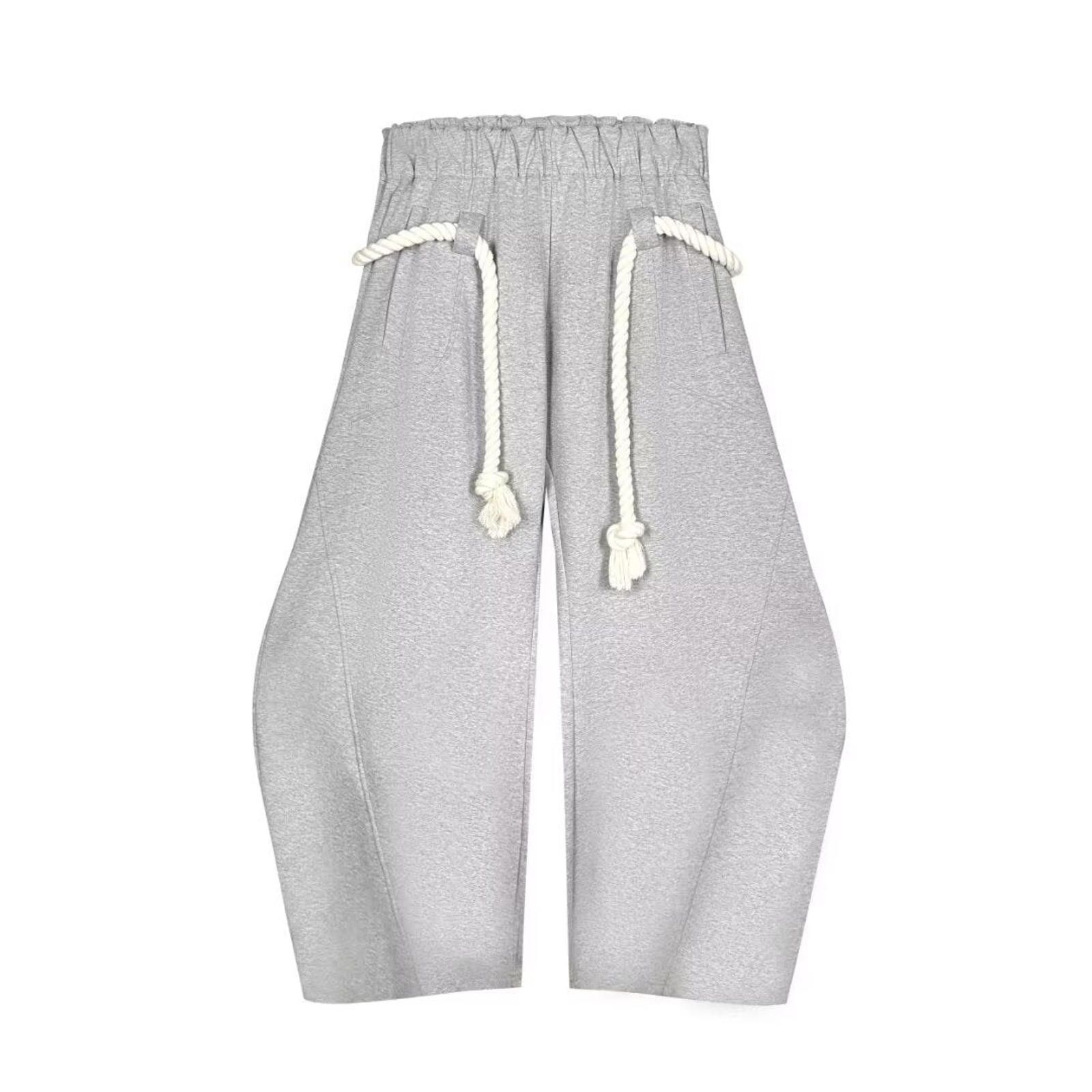 Vintage Loose Wide Leg Sweatpants - Chunky Rope Drawstring Size US 32 / EU 48 - 2 Thumbnail