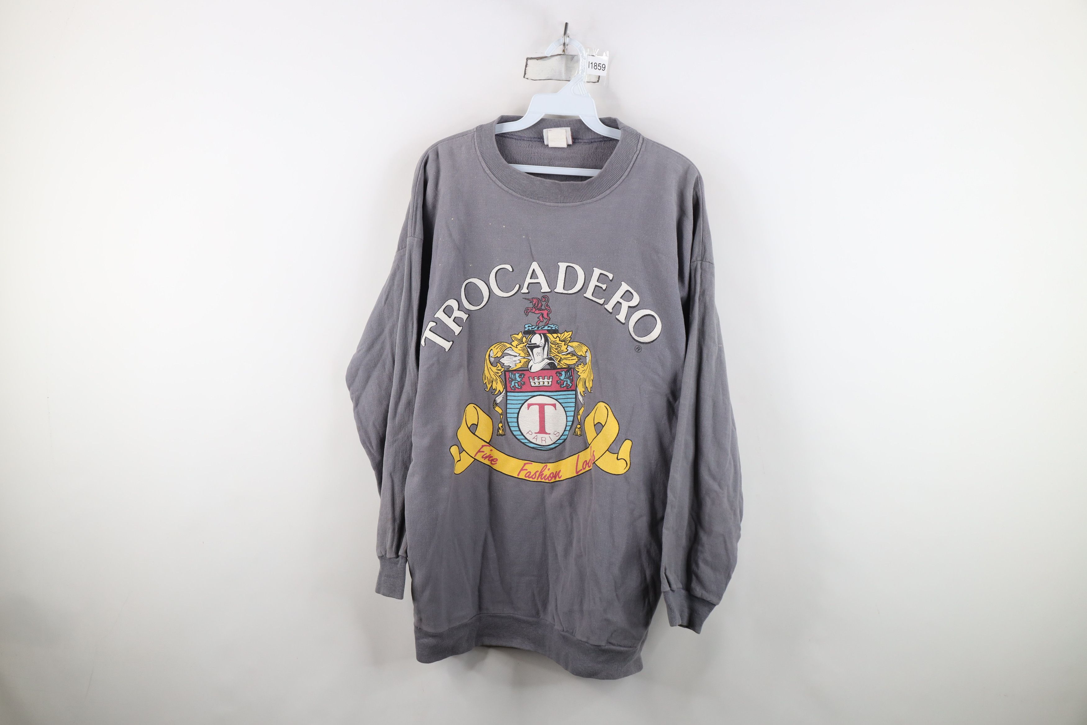 Vintage Vintage 90s Streetwear Paris Eiffel Tower Sweatshirt USA Size US S / EU 44-46 / 1 - 1 Thumbnail