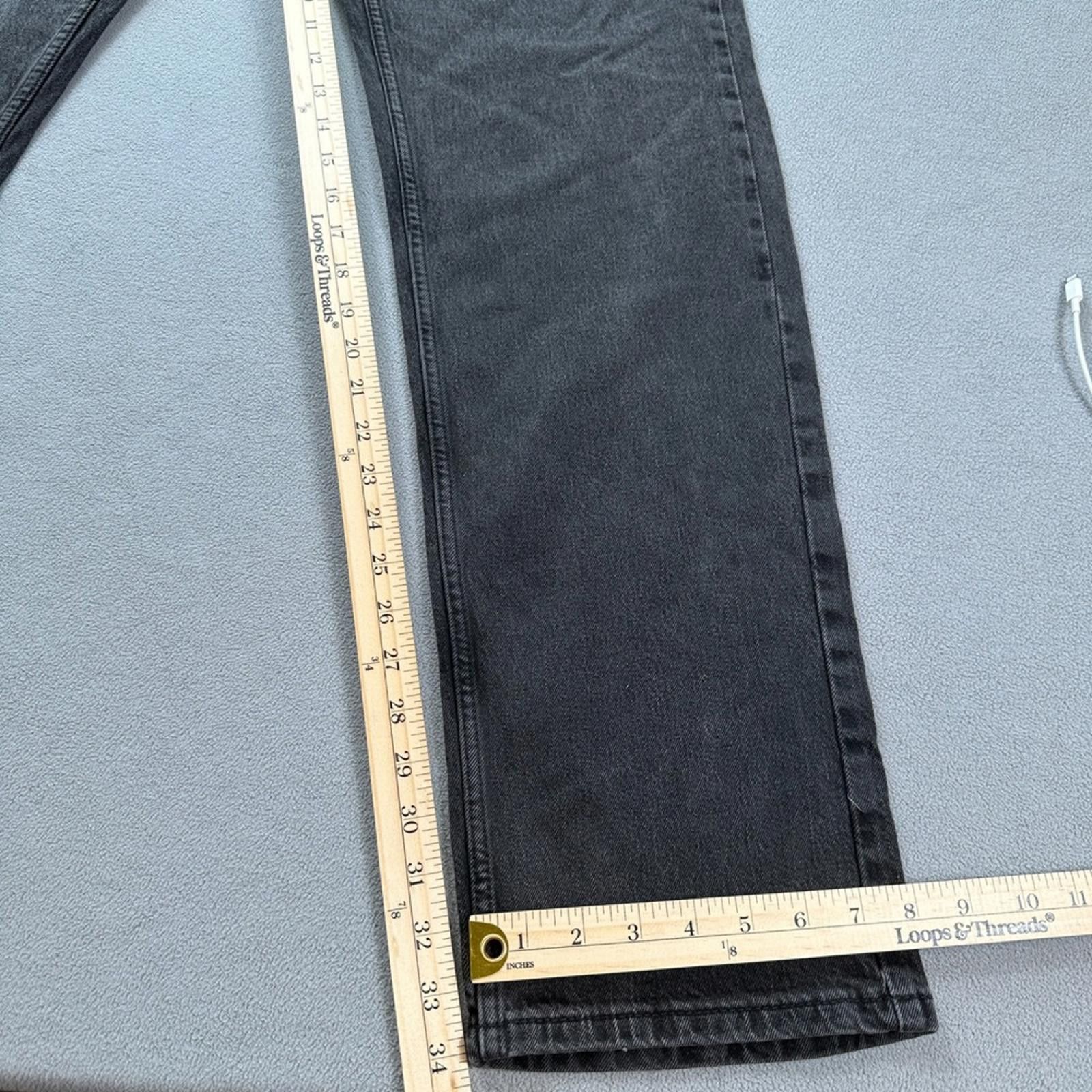 Levi's Levis 505 Mens Jeans 36x34 Grey Straight Leg Dark Rash High Size US 36 / EU 52 - 4 Thumbnail