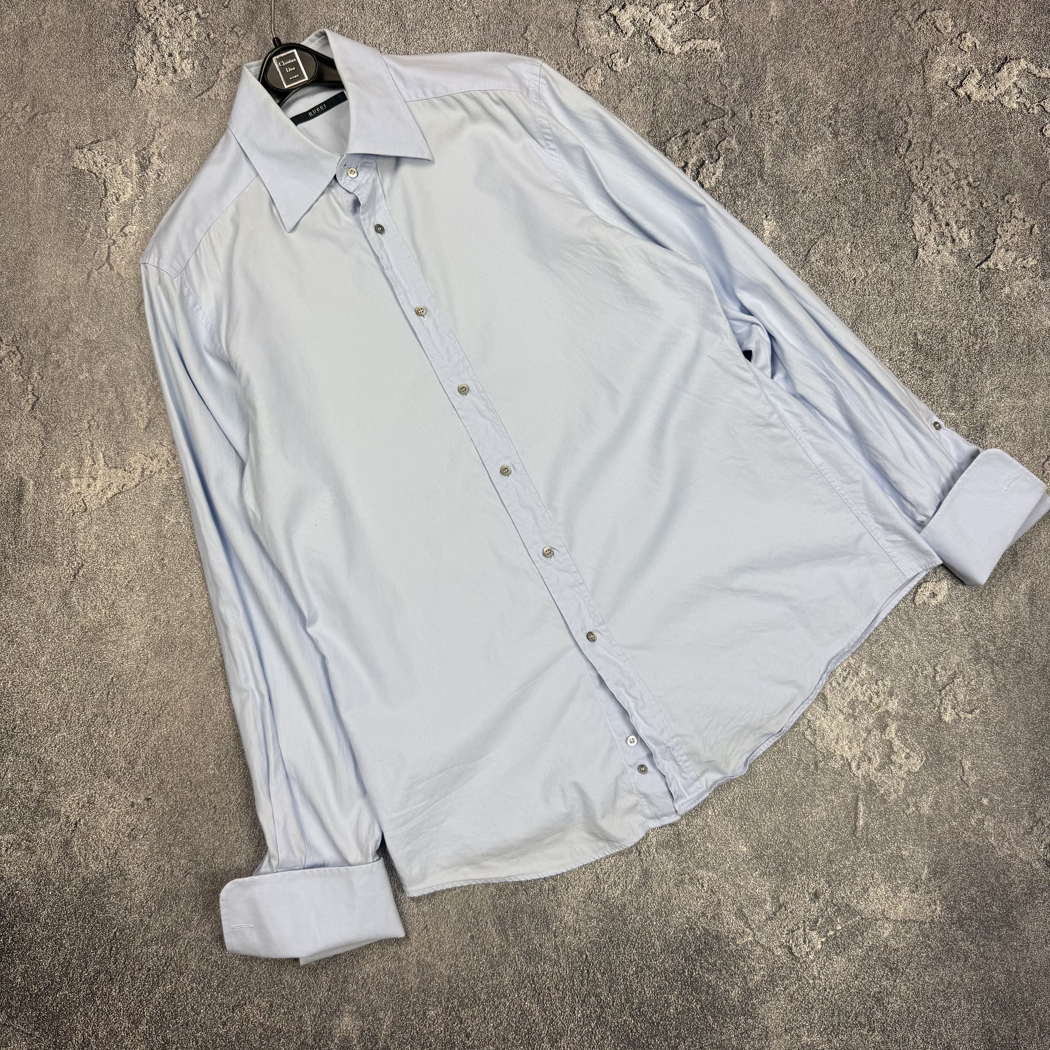 Gucci Gucci shirt blue Size US M / EU 48-50 / 2 - 1 Thumbnail