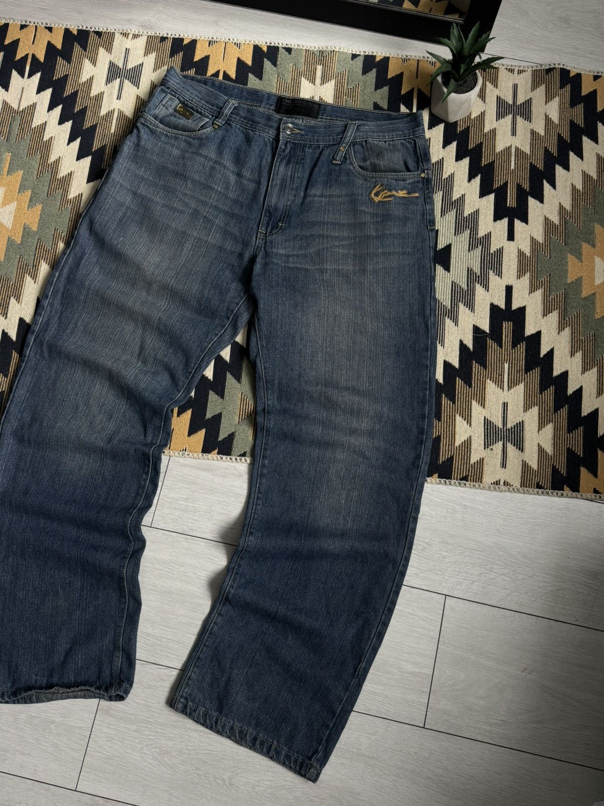 Karl Kani Vintage Y2K Karl Kani Baggy Distressed Denim Pants Size US 38 / EU 54 - 10 Thumbnail