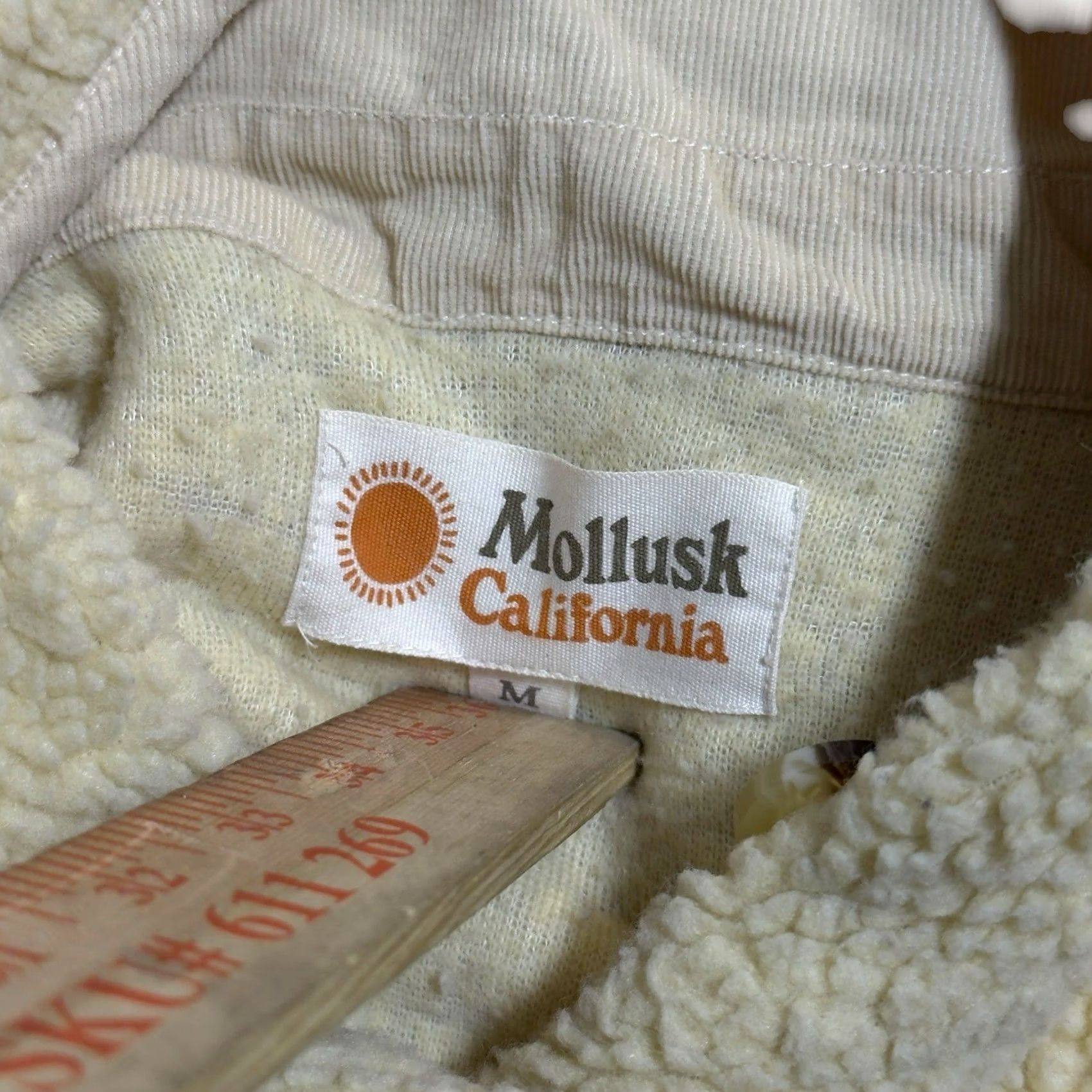 Vintage Mollusk California Women’s Sherpa Fleece Jacket Cream Button Front Cozy Sz M Ivory Size M / US 6-8 / IT 42-44 - 5 Thumbnail