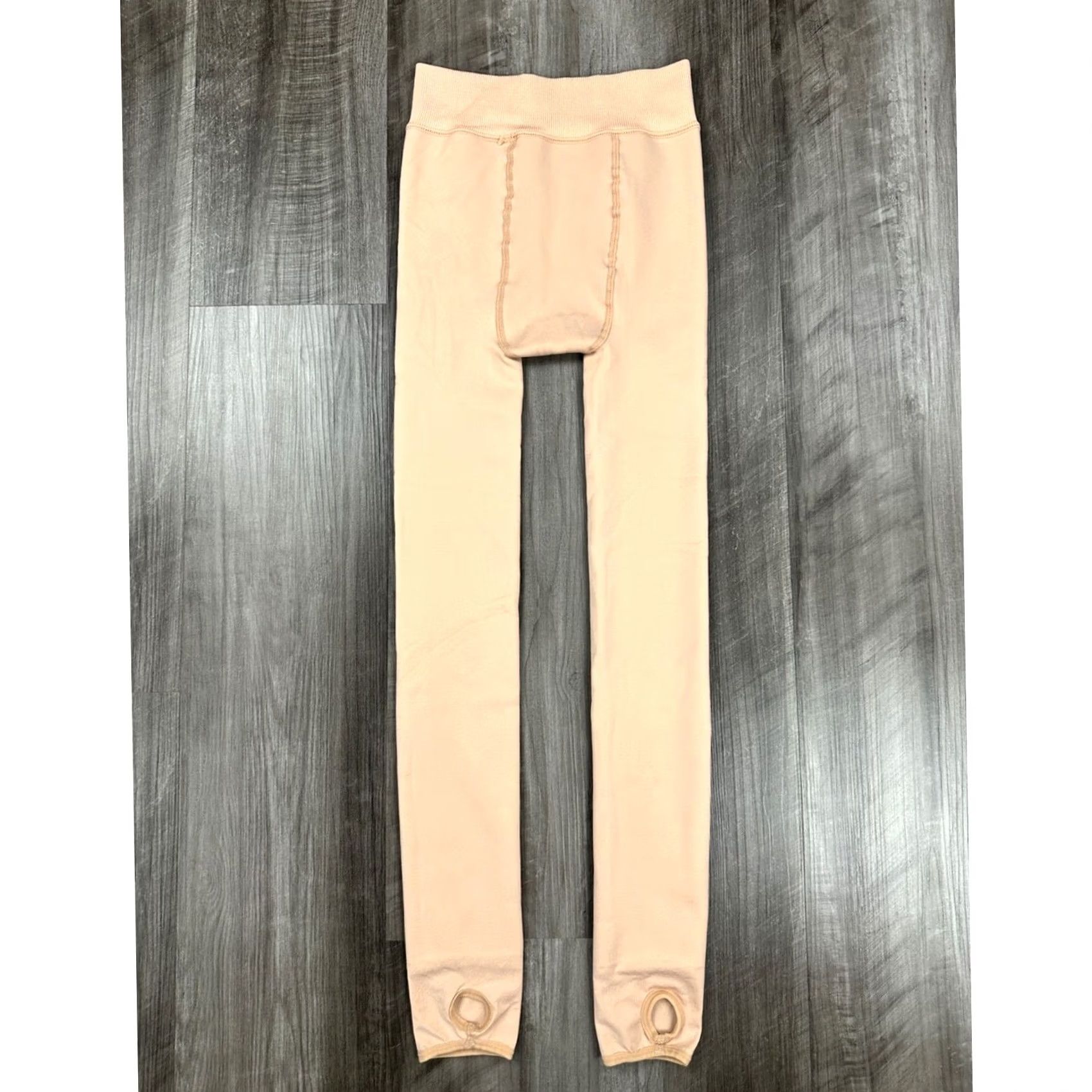 Vintage Women’s Fleece Lined Stirrup Leggings Cream Winter Thermal M Medium Leggings Womens Size 32" / US 10 / IT 46 - 4 Thumbnail