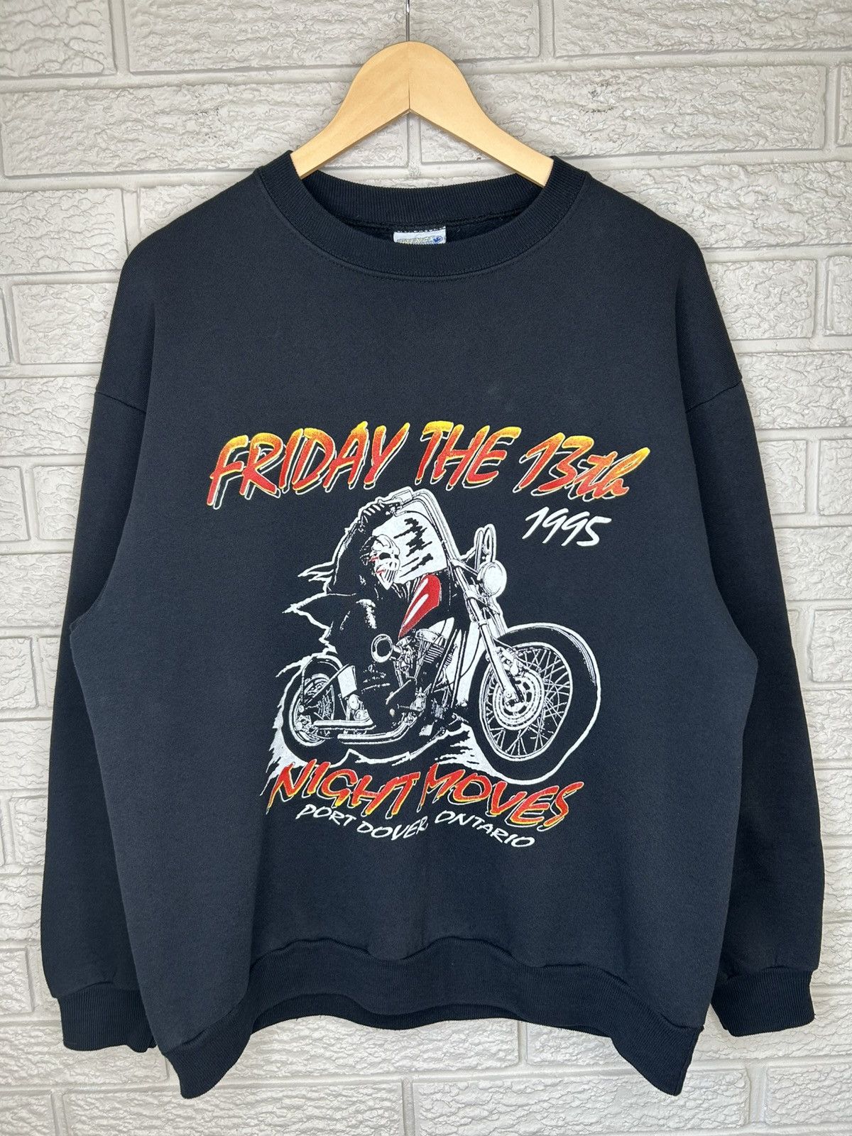 Vintage Vintage 90s Friday The 13th Jason Biker Crewneck Size US L / EU 52-54 / 3 - 1 Thumbnail