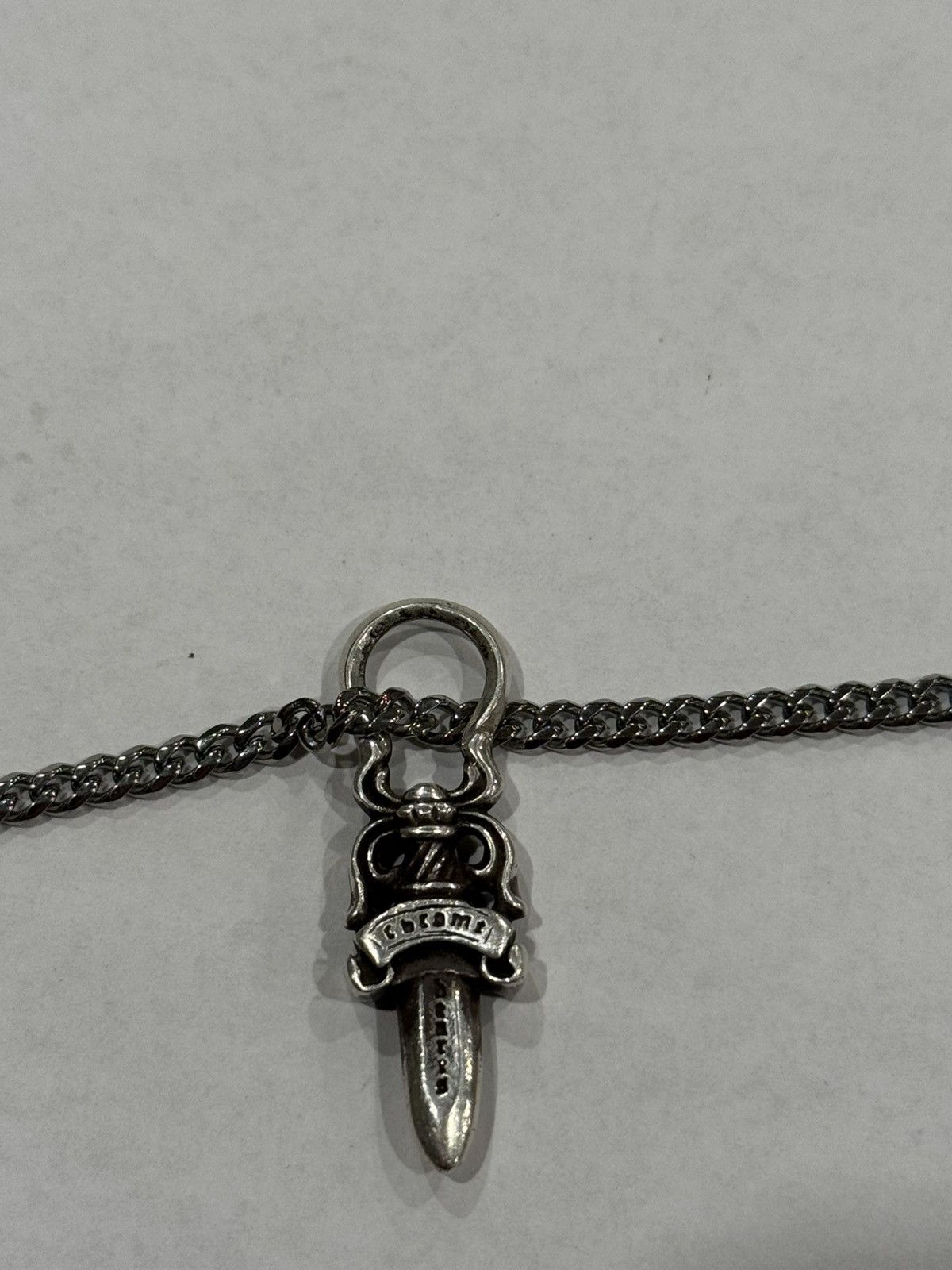 Chrome Hearts Chrome Hearts Dagger Pendant Silver Cuban Chain Necklace 925 Size ONE SIZE - 8 Thumbnail