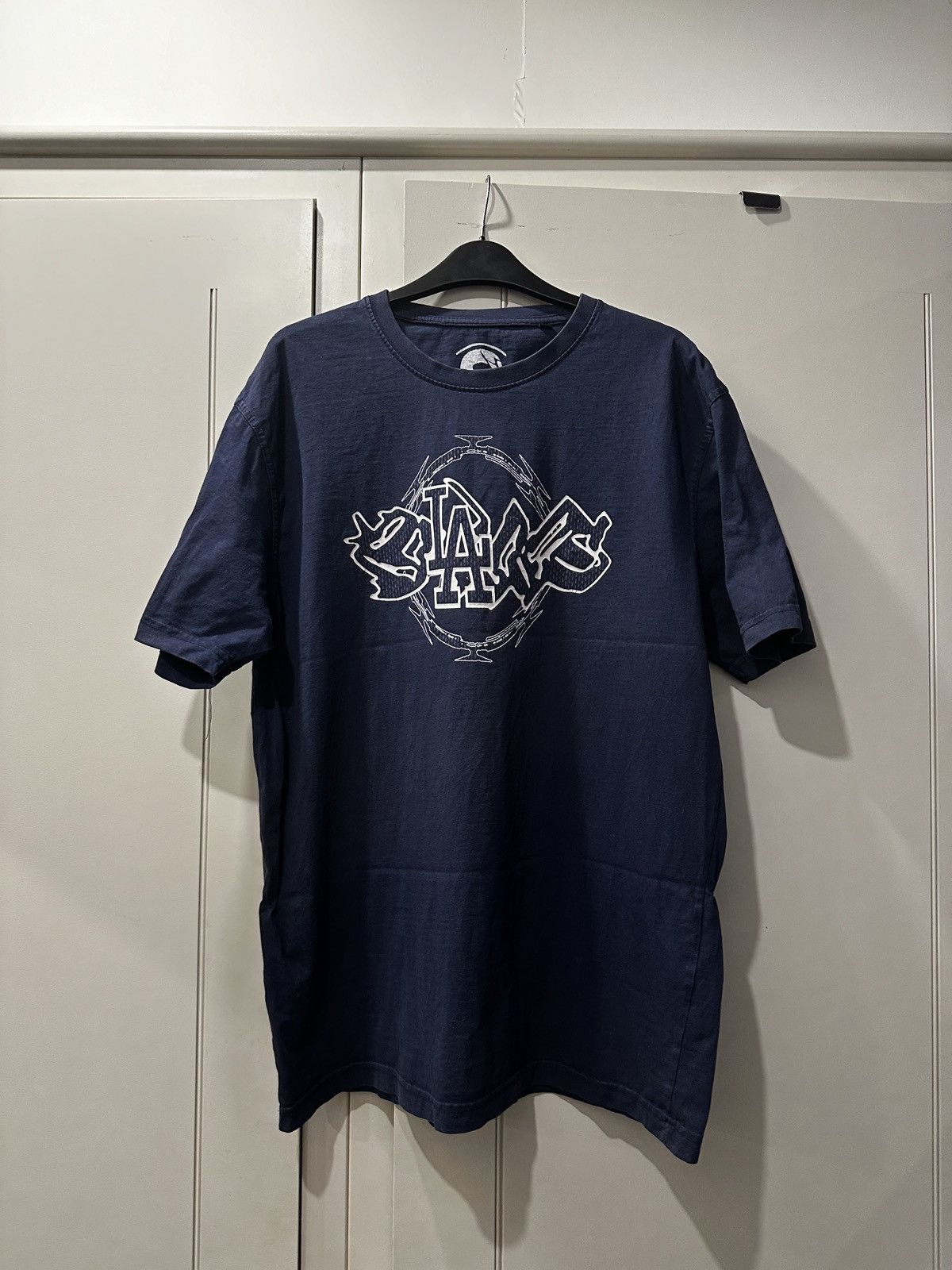 Drain Gang Bladee Razor Wire T Shirt Navy XL Size US L / EU 52-54 / 3 - 1 Thumbnail