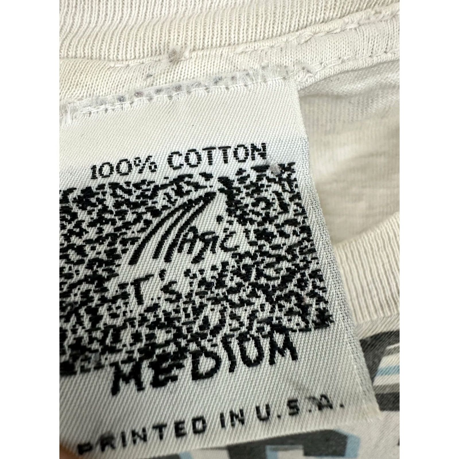 Vintage VTG UNC Carolina Tar Heels T-Shirt M White Thrashed Worn Distressed Rameses AOP All Over Print NCAA ACC Mens Size US M / EU 48-50 / 2 - 3 Thumbnail