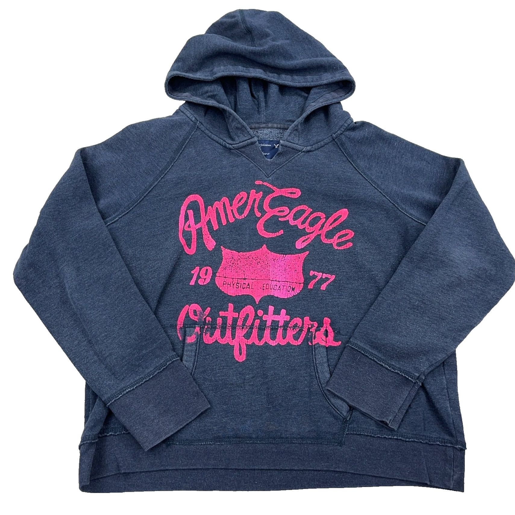 American Eagle Outfitters VINTAGE American Eagle Outfitters Hoodie Women XL Blue Pullover Sweatshirt 2000s Size XL / US 12-14 / IT 48-50 - 2 Thumbnail