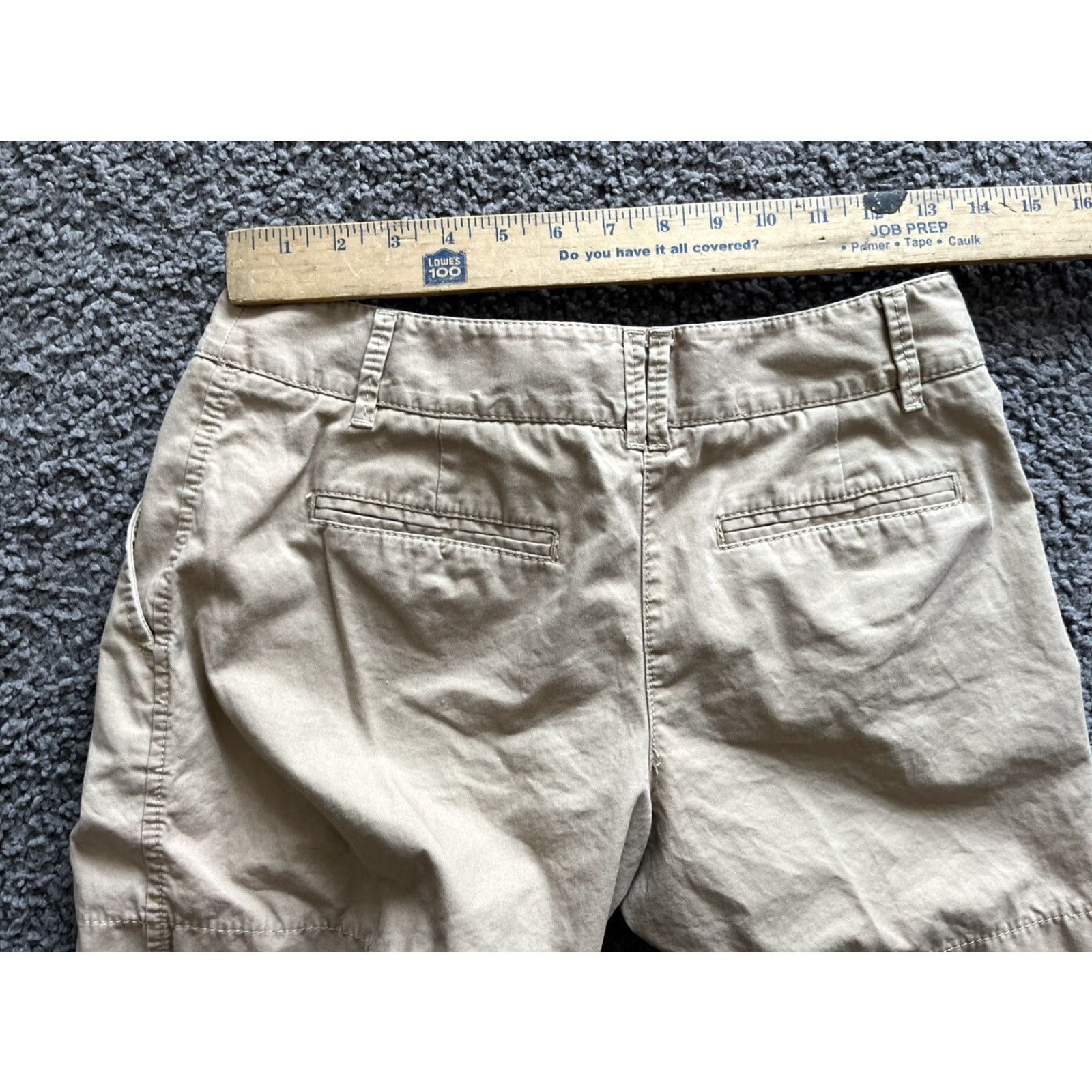 Loft VINTAGE Loft Outlet Shorts Womens 2 Beige Flat Front Low Rise Light Wash 4" Casual Womens Size 26" / US 2 / IT 38 - 4 Thumbnail