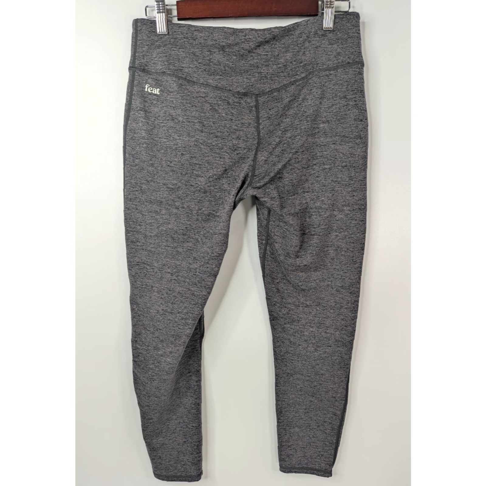 Vintage Feat Leggings Women's Gray Solace Mid Rise Ankle Seamless Yoga Gym & Training Charcoal XS-XL Size 36" / US 14 / IT 50 - 3 Thumbnail
