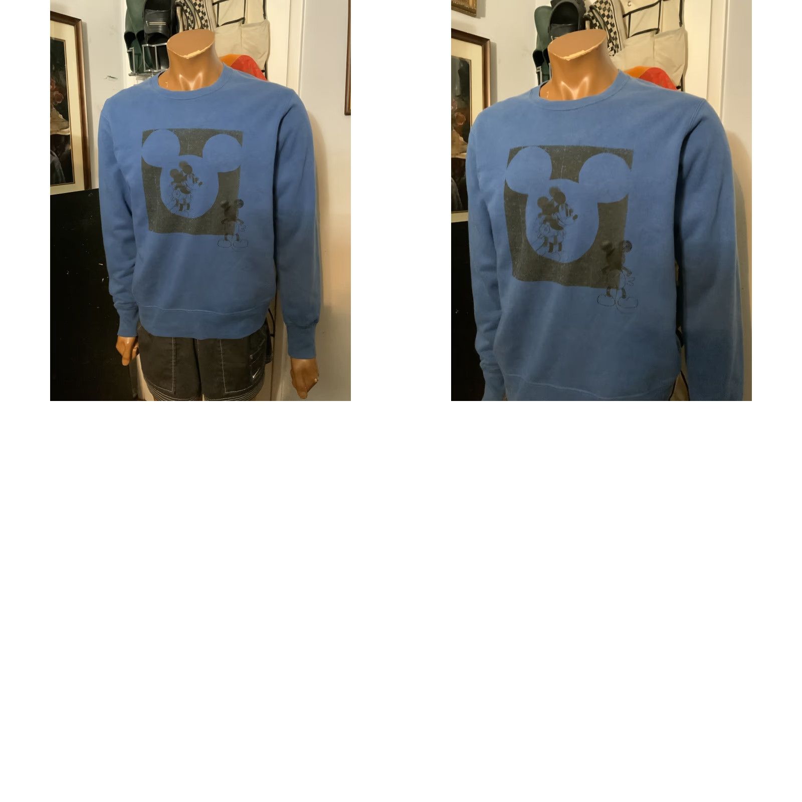 Uniqlo VINTAGE UT Uniqlo X Kate Gibb X Disney Mickey Mouse Blue Graphic Crewneck Sweatshirt MD Size US M / EU 48-50 / 2 - 8 Thumbnail