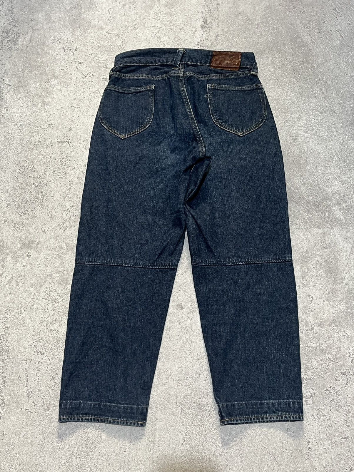 45rpm Japanese 45rpm Denim Cropped Indigo Dyeing R Embroidery Size 26" / US 2 / IT 38 - 1 Thumbnail