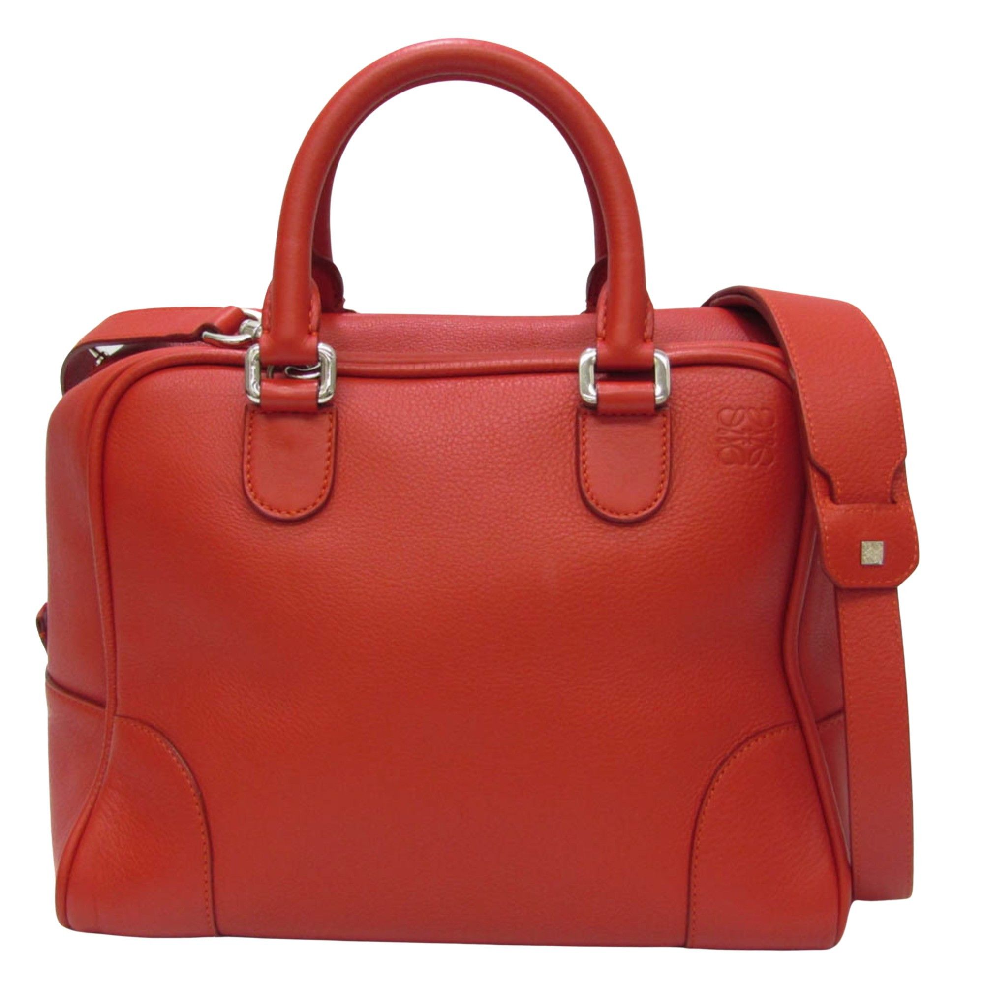 image of Loewe Amazona 75 Handbag in Red, Women's