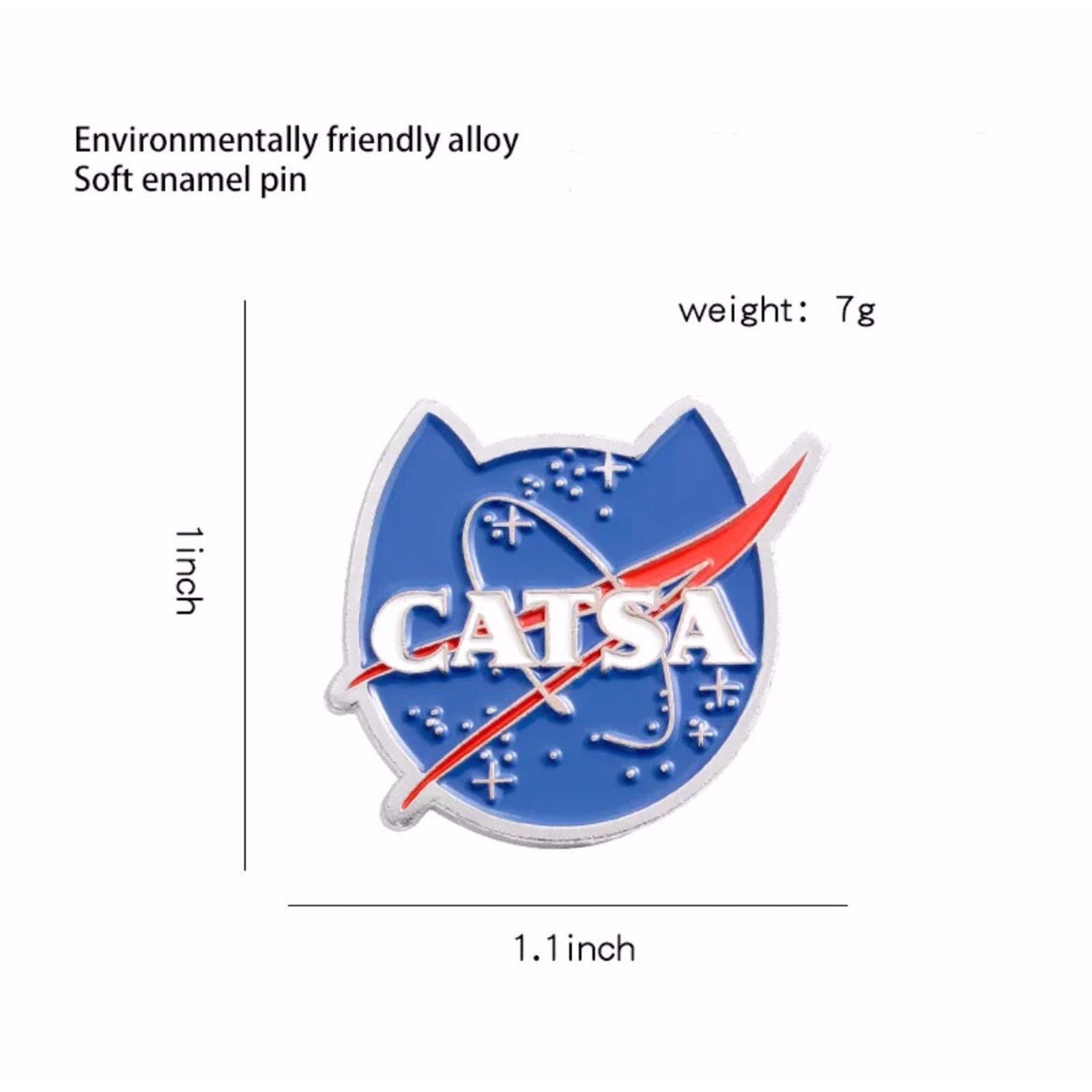 & Other Stories NASA Cat CATSA Enamel Pins 422 Size ONE SIZE - 4 Thumbnail