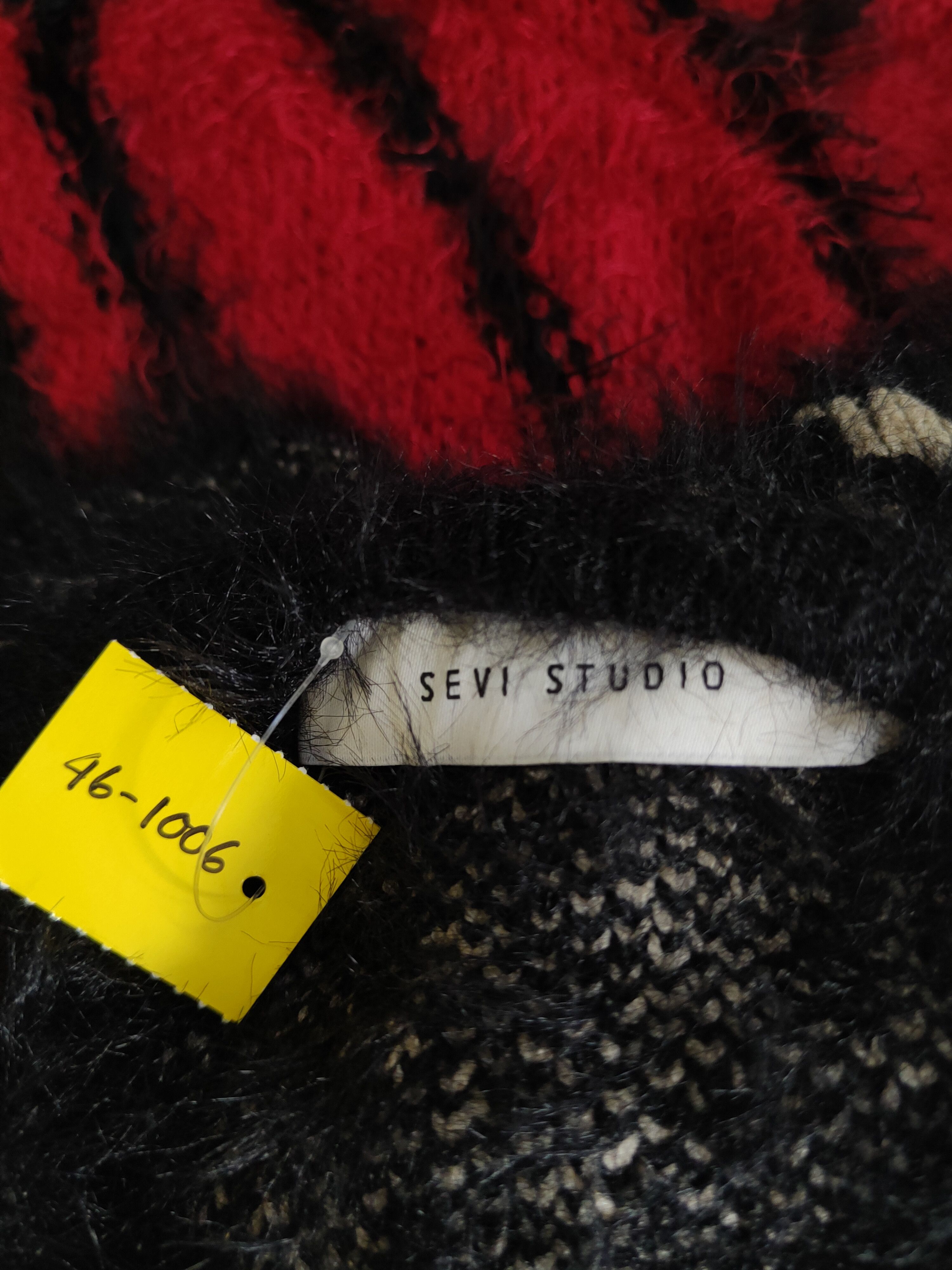 Japanese Brand DL Sevi Studio Black shaggy Fur Mohair Knitwear #46-1006 Size L / US 10 / IT 46 - 13 Thumbnail