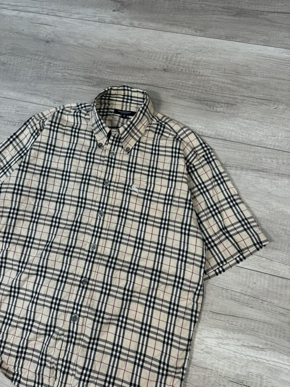 Burberry Vintage Burberry Short Sleeve Shirt Size US M / EU 48-50 / 2 - 2 Thumbnail