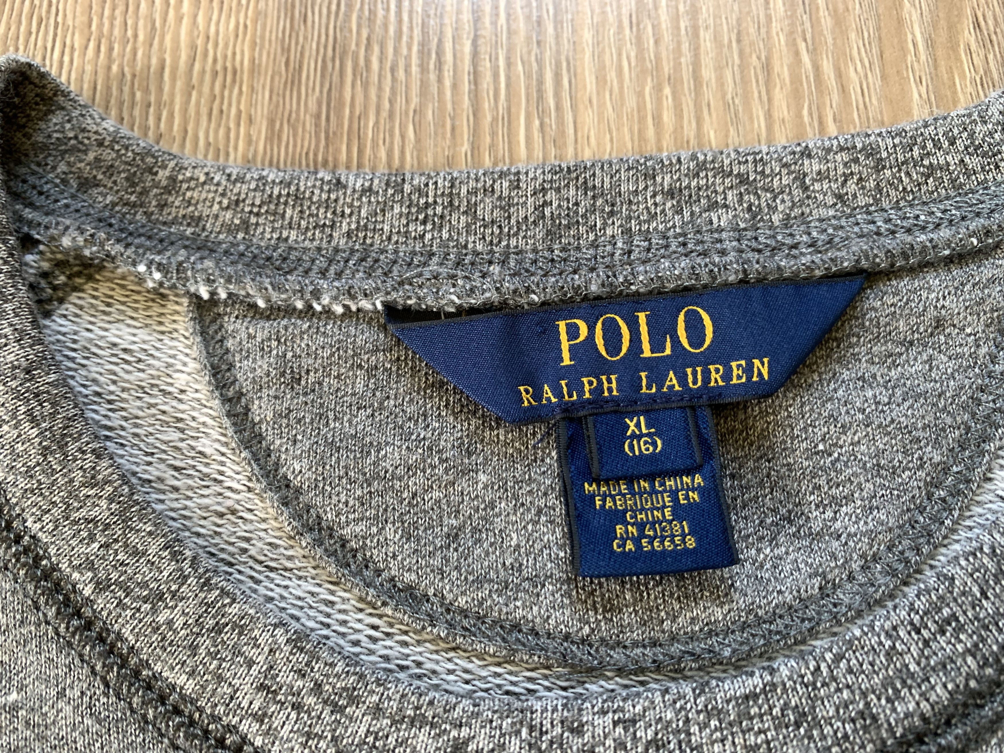 Polo Ralph Lauren × Ralph Lauren × Vintage Ralph Lauren Youth Vintage Grey Cotton Pocket Sweatshirt Size US XXS / EU 40 - 7 Thumbnail