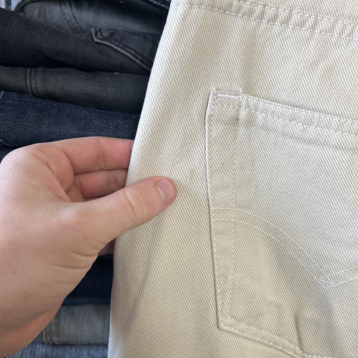 Levi's Vintage Clothing Vintage Levis 501xx Made InUSA rare beige denim jeans Size US 34 / EU 50 - 6 Thumbnail