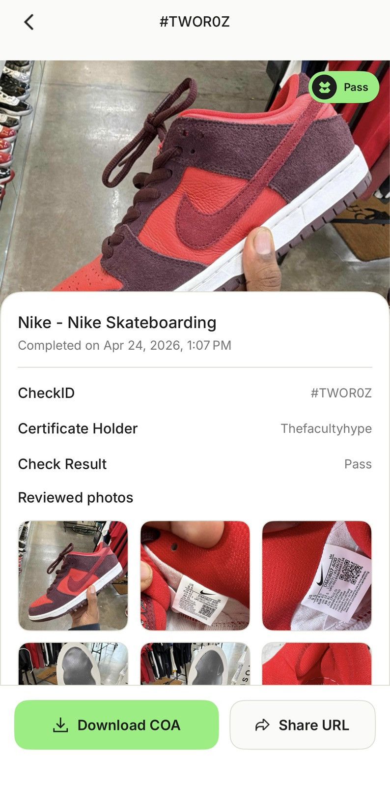 Nike Nike SB Dunk Low Cherry Size 9.5 (2022) Size US 9.5 / EU 42-43 - 11 Thumbnail