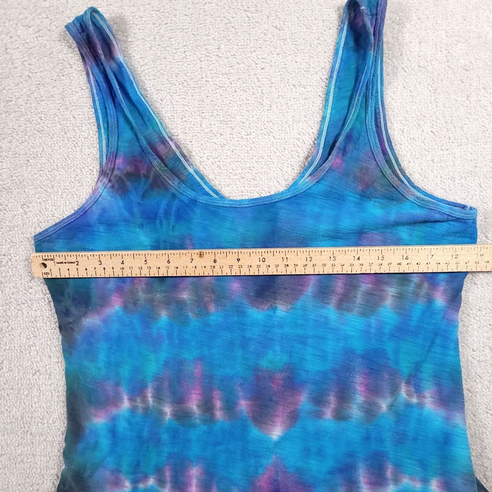 Champion VINTAGE Champion Tie Dye Muscle Tank Top Shirt Women's M Blue Scoop Neck V Back Shirt Size M / US 6-8 / IT 42-44 - 5 Thumbnail
