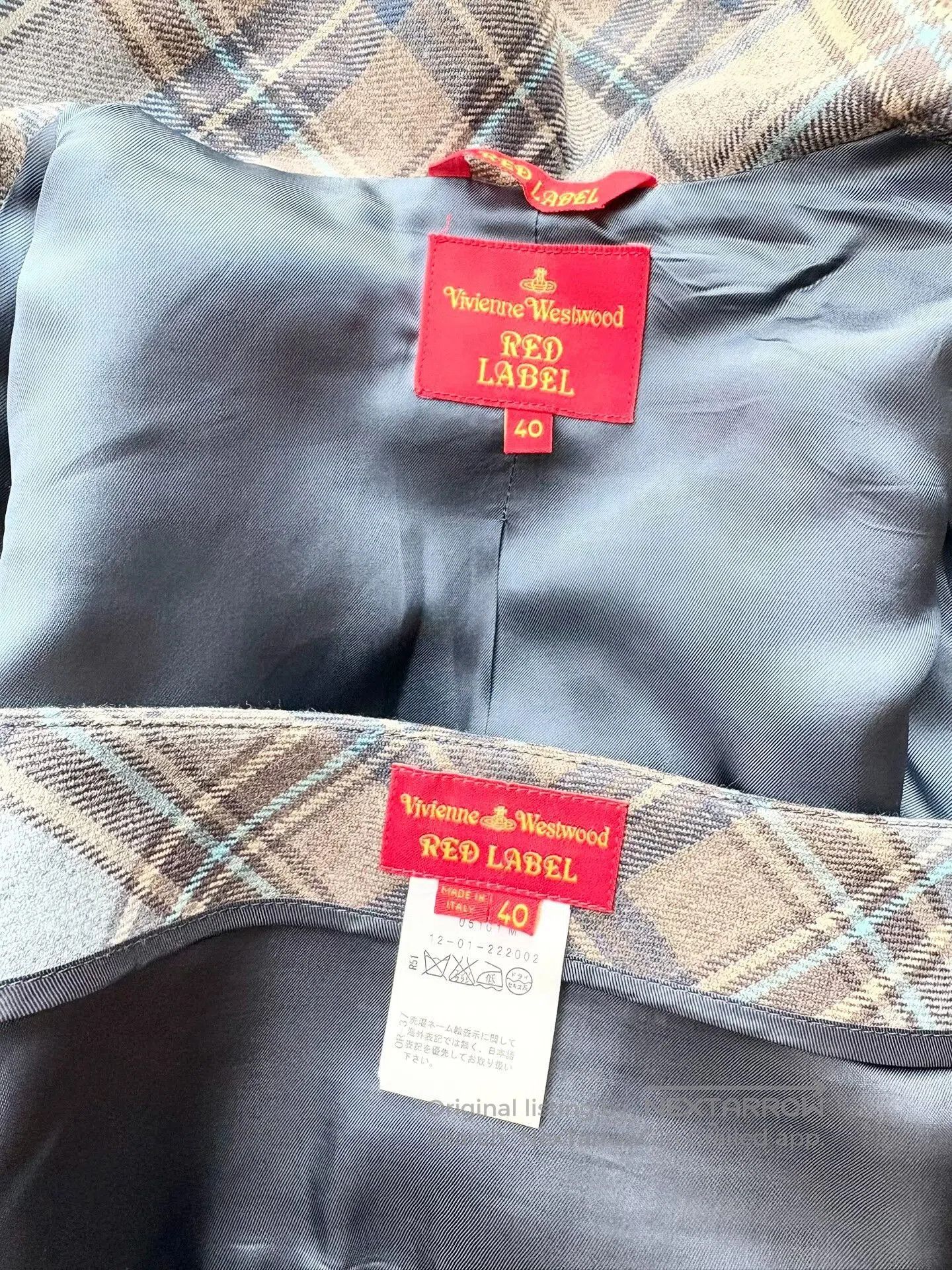 Vivienne Westwood Vivienne Westwood Gray Blue Check Set. Size S / US 4 / IT 40 - 8 Thumbnail