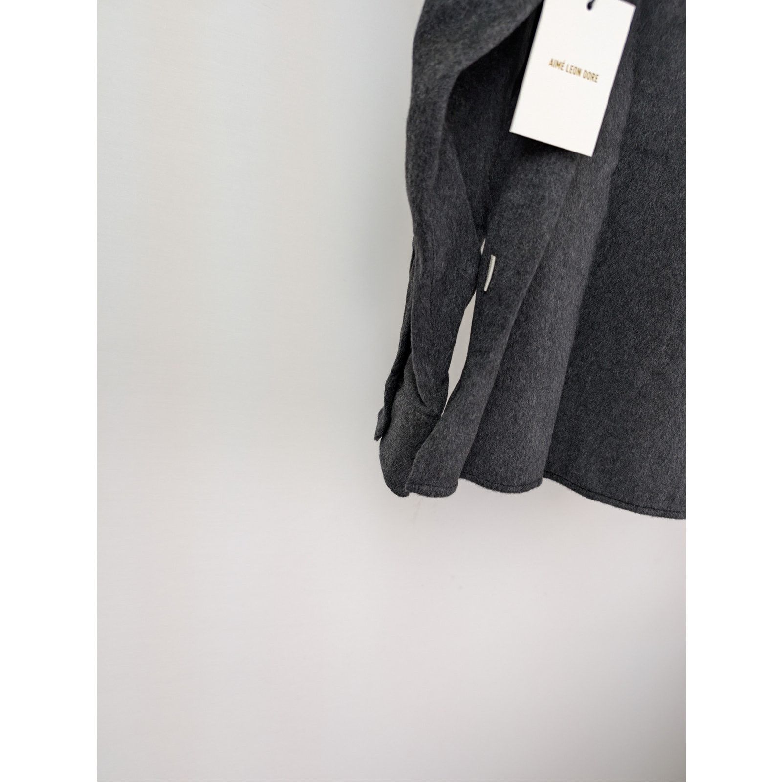 Aime Leon Dore o1rshd1 Cashmere Field Shirt in Graphite Size US XL / EU 56 / 4 - 14 Thumbnail