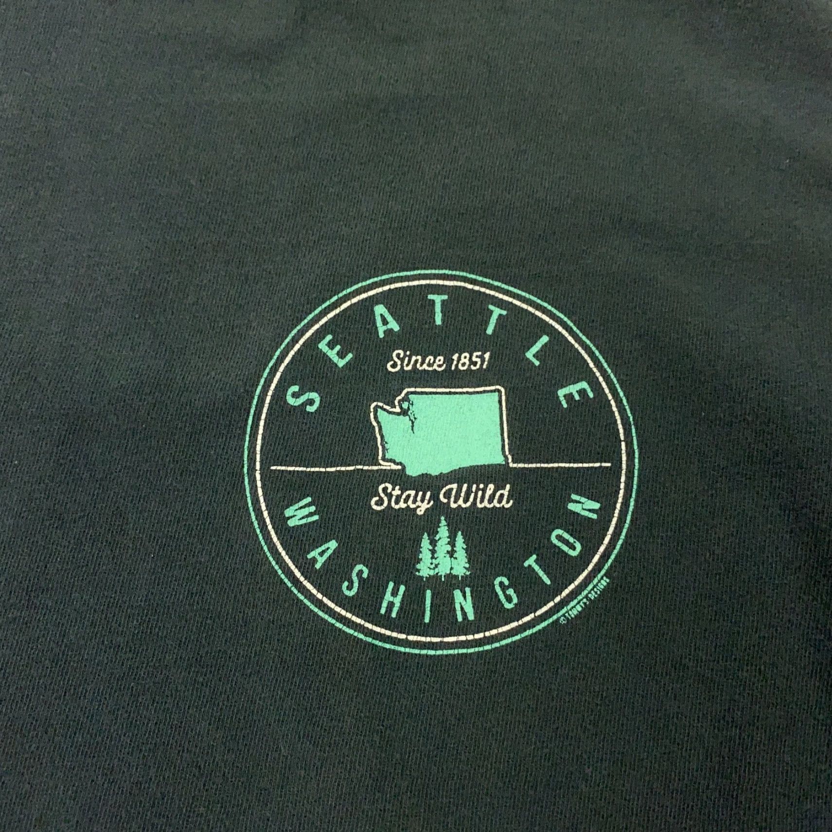 Comfort Colors Comfort Colors Shirt Mens Small Black Seattle WA Pacific Northwest Stay Wild Size US S / EU 44-46 / 1 - 3 Thumbnail