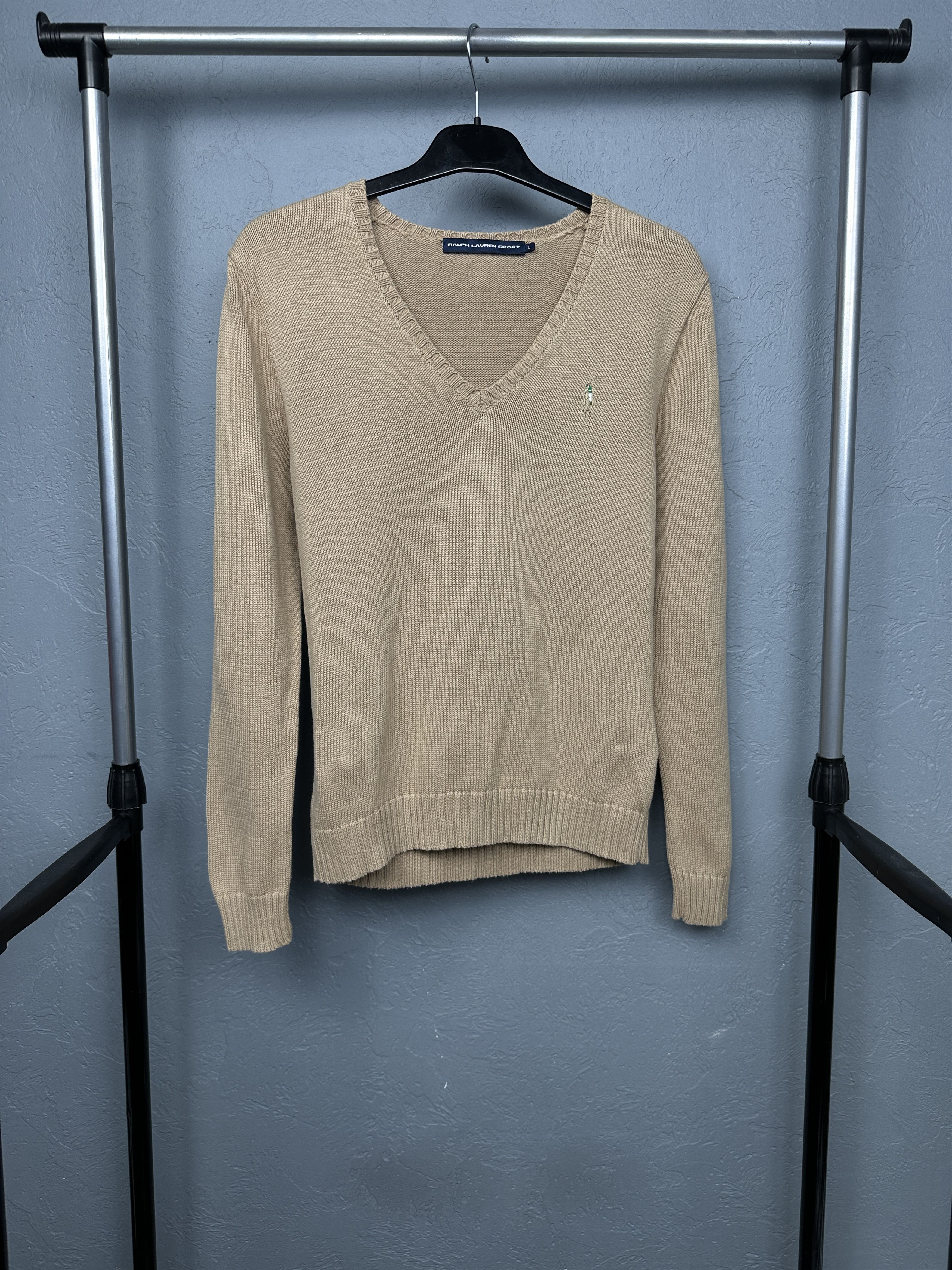 Polo Ralph Lauren Polo Ralph Lauren Vintage Womens V-Neck Knit Sweater Size L / US 10 / IT 46 - 1 Thumbnail
