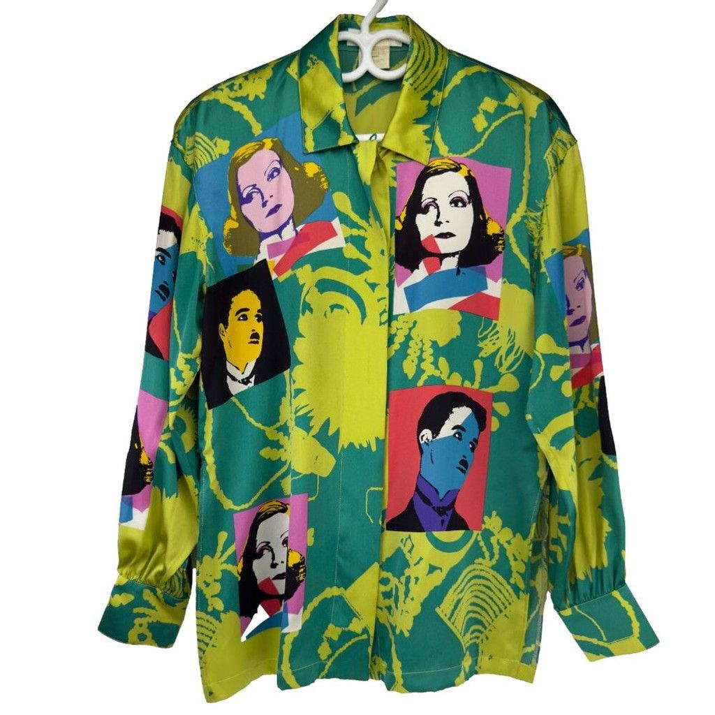 Escada ESCADA Margaretha Ley Pop Art Chaplin Garbo Multi Blouse 36 Size XS / US 0-2 / IT 36-38 - 5 Thumbnail