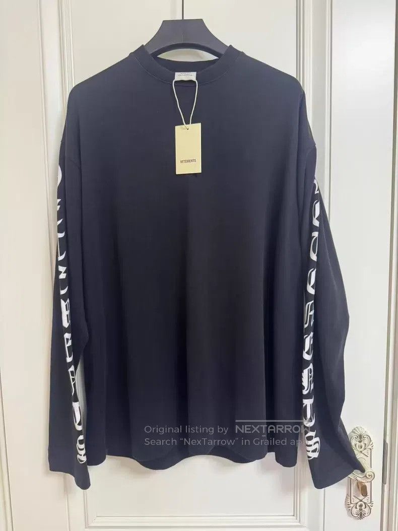 Vetements VETEMENTS Black Long Sleeve T-Shirt Size US XS / EU 42 / 0 - 1 Thumbnail
