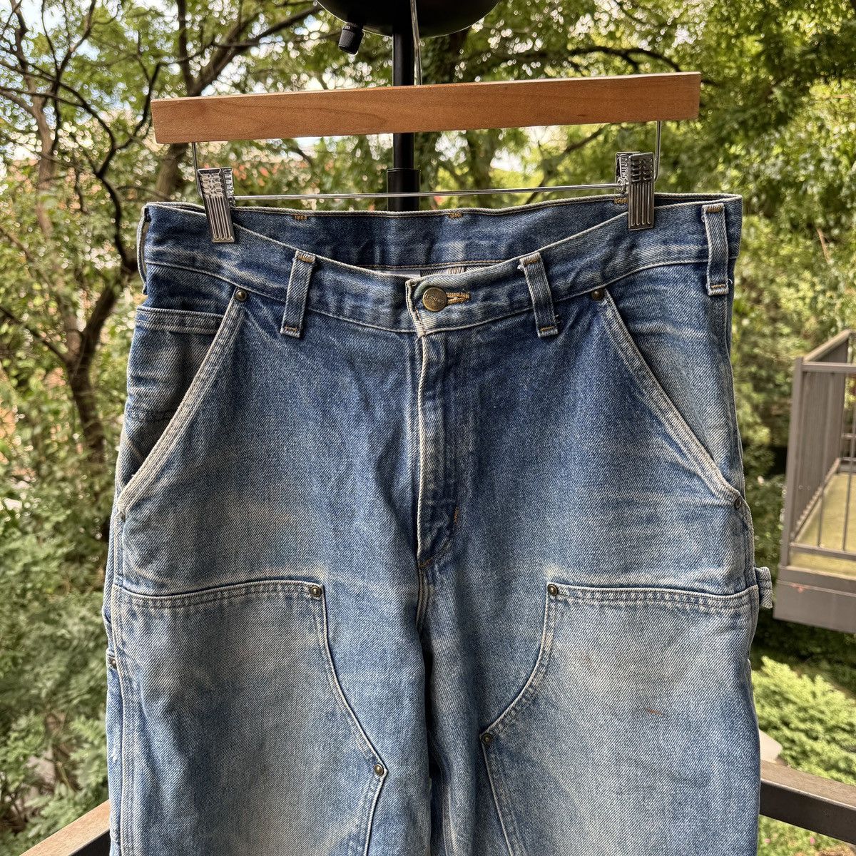 Vintage Carhartt Double Knee Thrashed Faded Distressed ERD Grunge Size US 32 / EU 48 - 4 Thumbnail