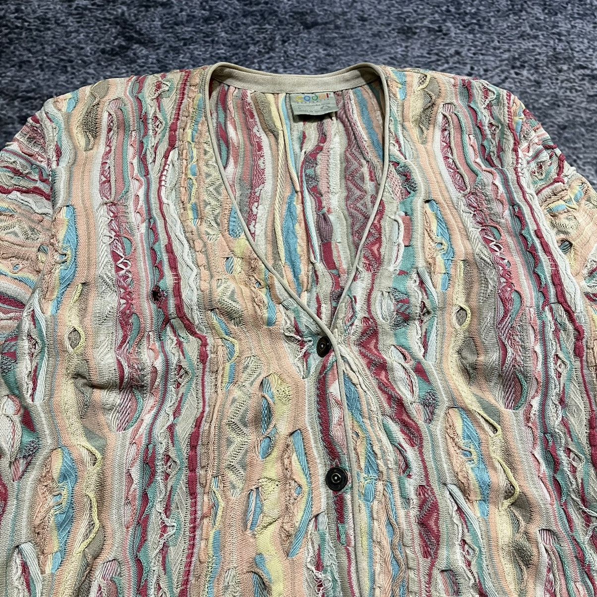 Coogi Vintage 90s Coogi 3D Chunky Knit Hip-Hop Cardigan Sweater Size US L / EU 52-54 / 3 - 5 Thumbnail