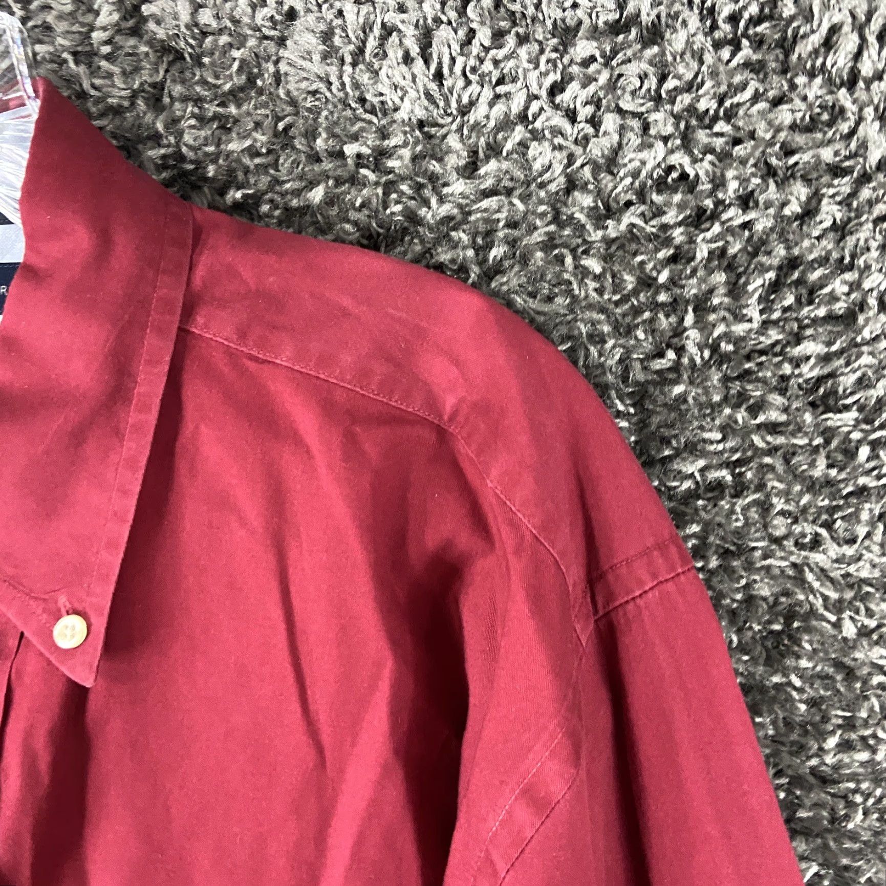 Tommy Hilfiger Tommy Hilfiger Button-Up Shirt Men L Long Sleeve Red Size US L / EU 52-54 / 3 - 4 Thumbnail