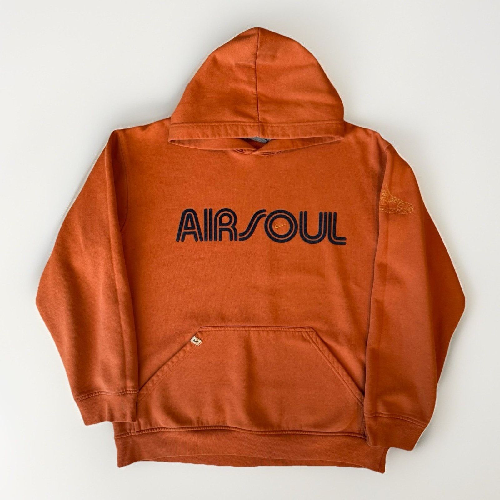 Nike Vintage Nike Air Soul Hoodie XL Orange Y2K Fleece Pullover Size US XL / EU 56 / 4 - 1 Thumbnail