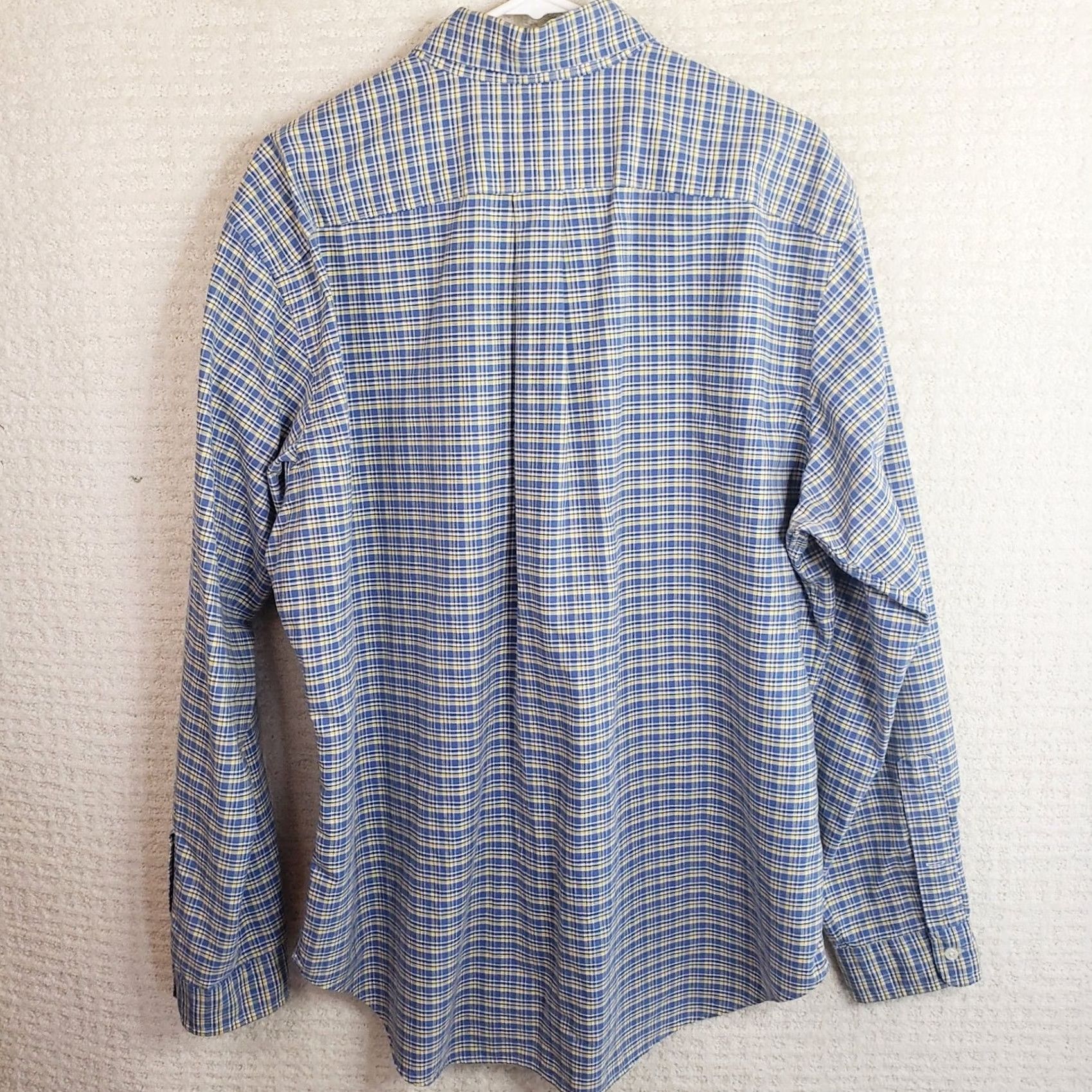Ralph Lauren Ralph Lauren Men’s Button-Down Shirt XL Blue Yellow Plaid Chambray Classic Fit Size US XL / EU 56 / 4 - 7 Thumbnail