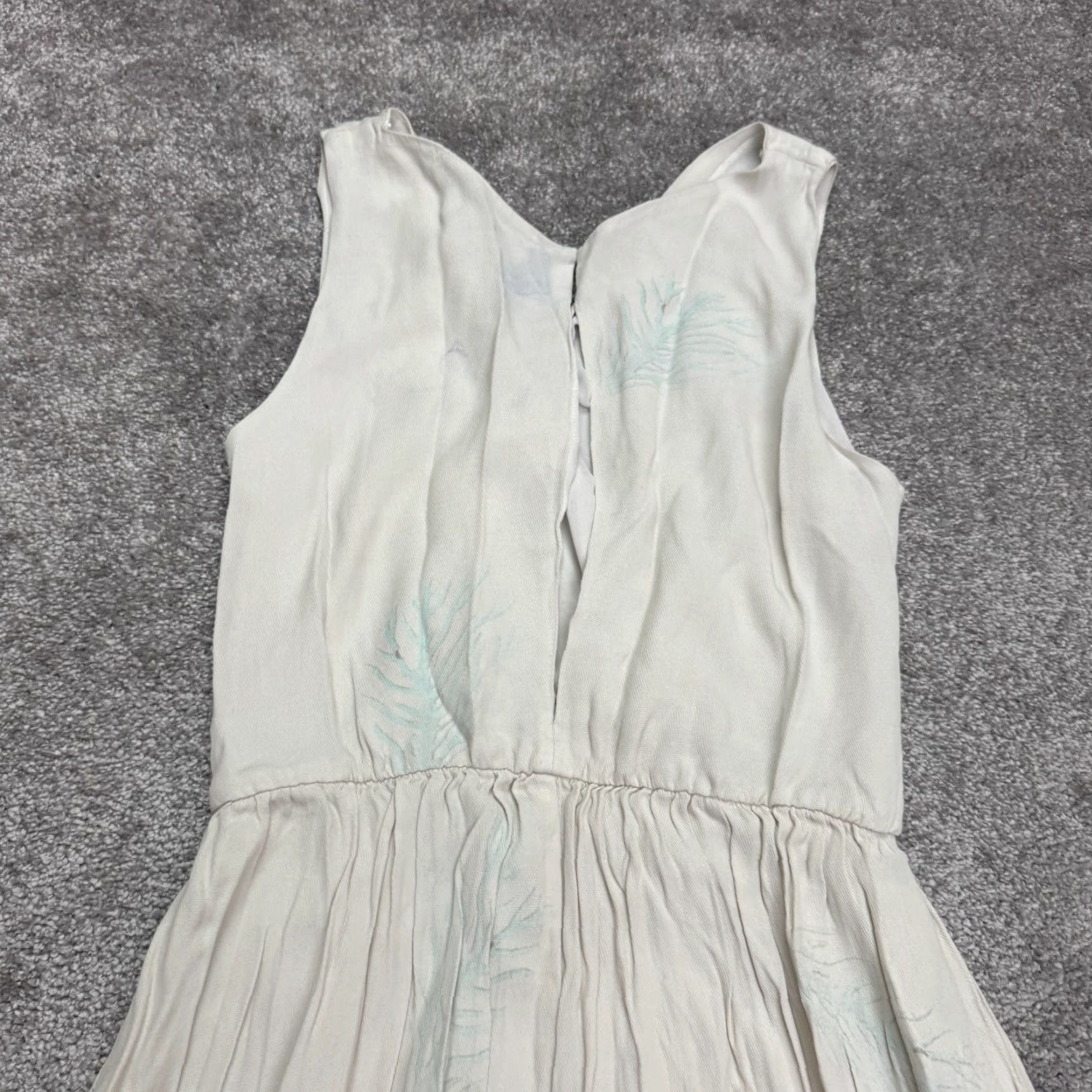 Zara VINTAGE Zara Maxi Dress Womens Medium Sleeveless Botanical Print Casual Summer Boho Beach Size M / US 6-8 / IT 42-44 - 4 Thumbnail