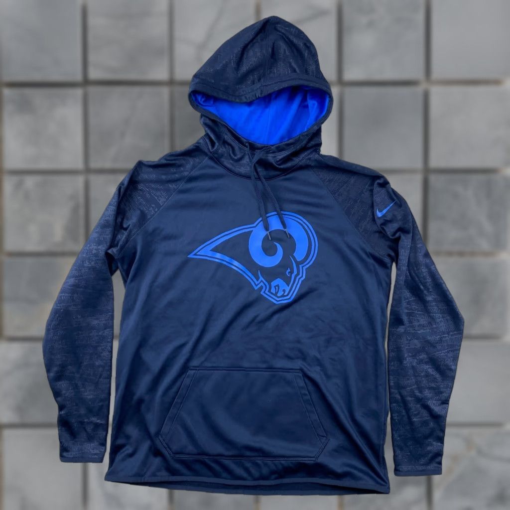 Nike Nike Hoodie Womens XL Blue NFL Los Angeles Rams Dri Fit Pullover Thumbholes Size XL / US 12-14 / IT 48-50 - 1 Thumbnail