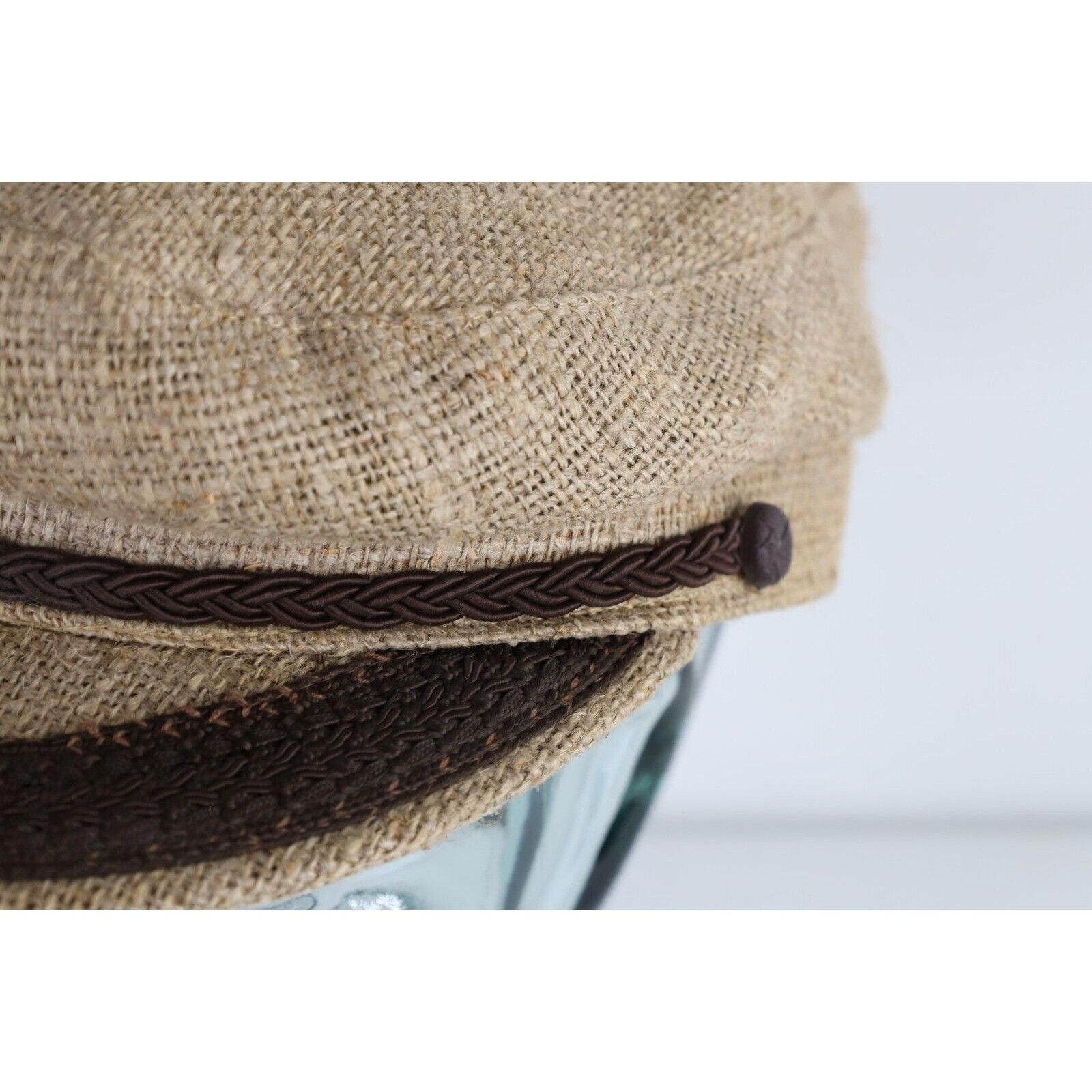 Vintage Vintage 60s 70s Rockabilly Burlap Tweed Fisherman Boat Hat Size ONE SIZE - 2 Thumbnail