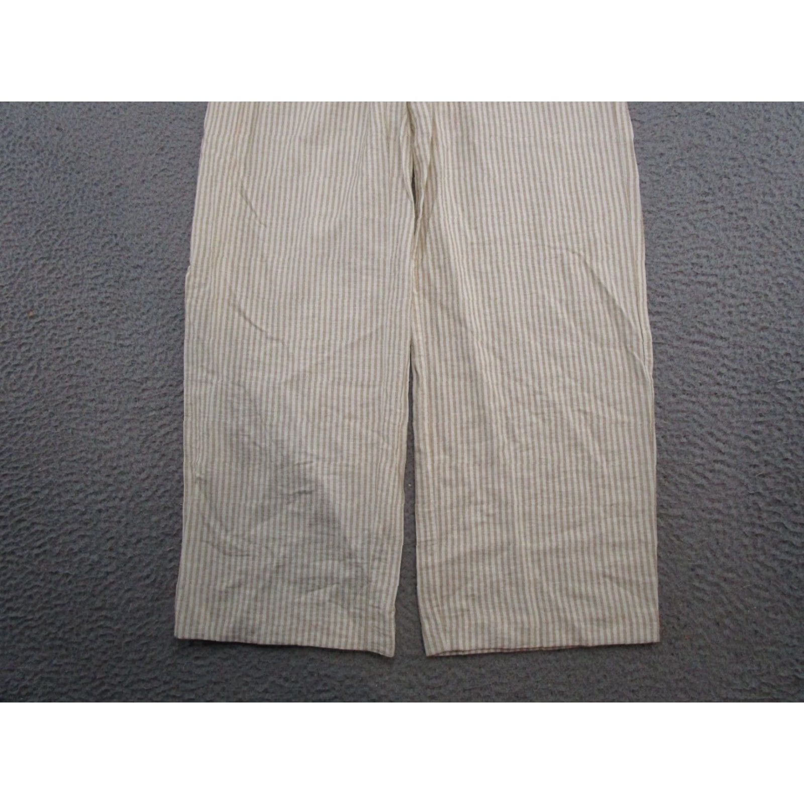 Vintage VINTAGE Maurices Women's Striped Beige Baggy Fit Elastic Waist Pants XS NEW Size 26" / US 2 / IT 38 - 2 Thumbnail