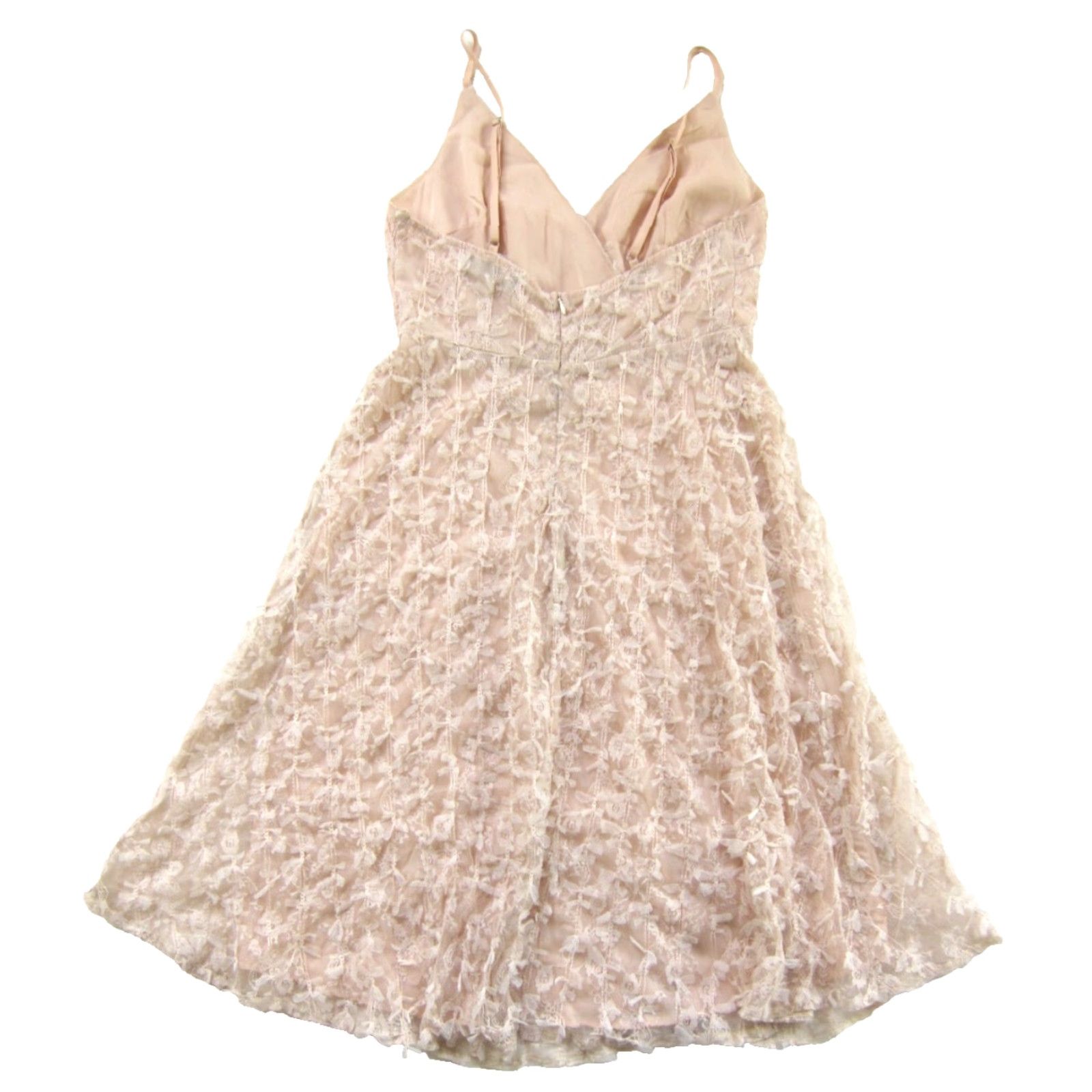 Akira AKIRA Light Pink Lace Bow Empire Waist Tank Slip Party Gown Dress Medium Size M / US 6-8 / IT 42-44 - 2 Thumbnail