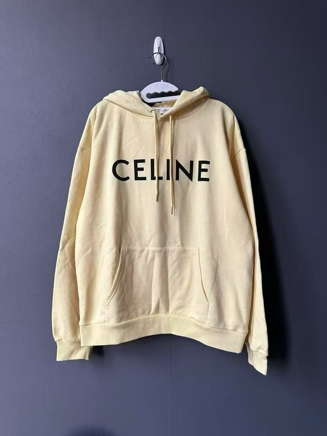 Japanese Brand Celine Yellow Logo Hoodie Size US L / EU 52-54 / 3 - 1 Thumbnail