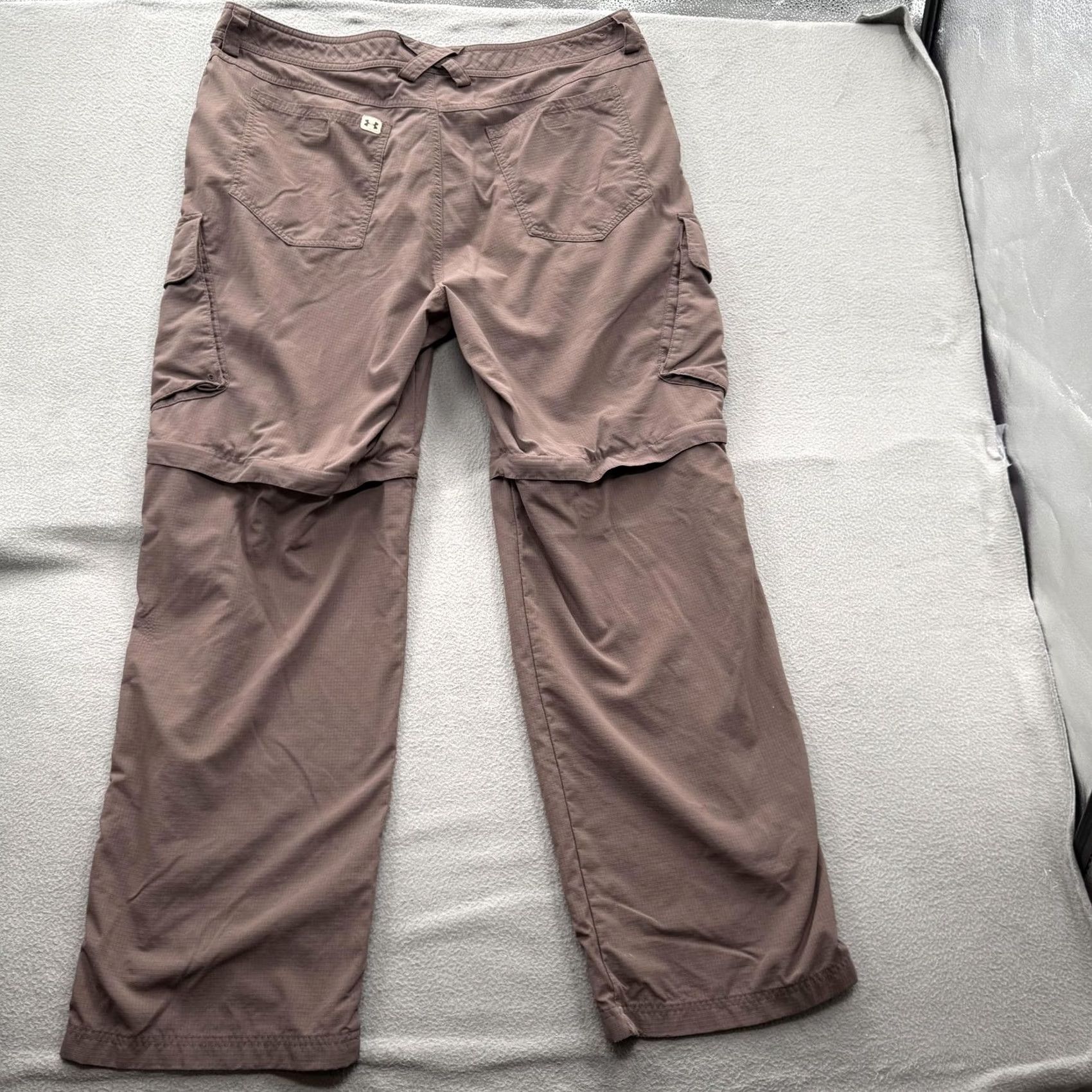 Under Armour Under Armour Pants Mens 38x31 Brown Convertible Cargo Hiking Nylon Quick Dry Size US 38 / EU 54 - 2 Thumbnail