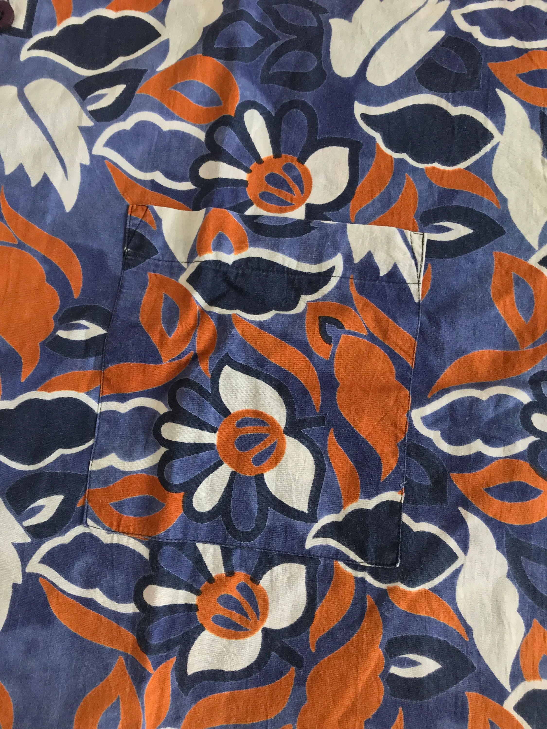 Vintage 80s 90s Hawaiian Shirt Button Up Summer Floral Abstract Size US XXL / EU 58 / 5 - 6 Thumbnail